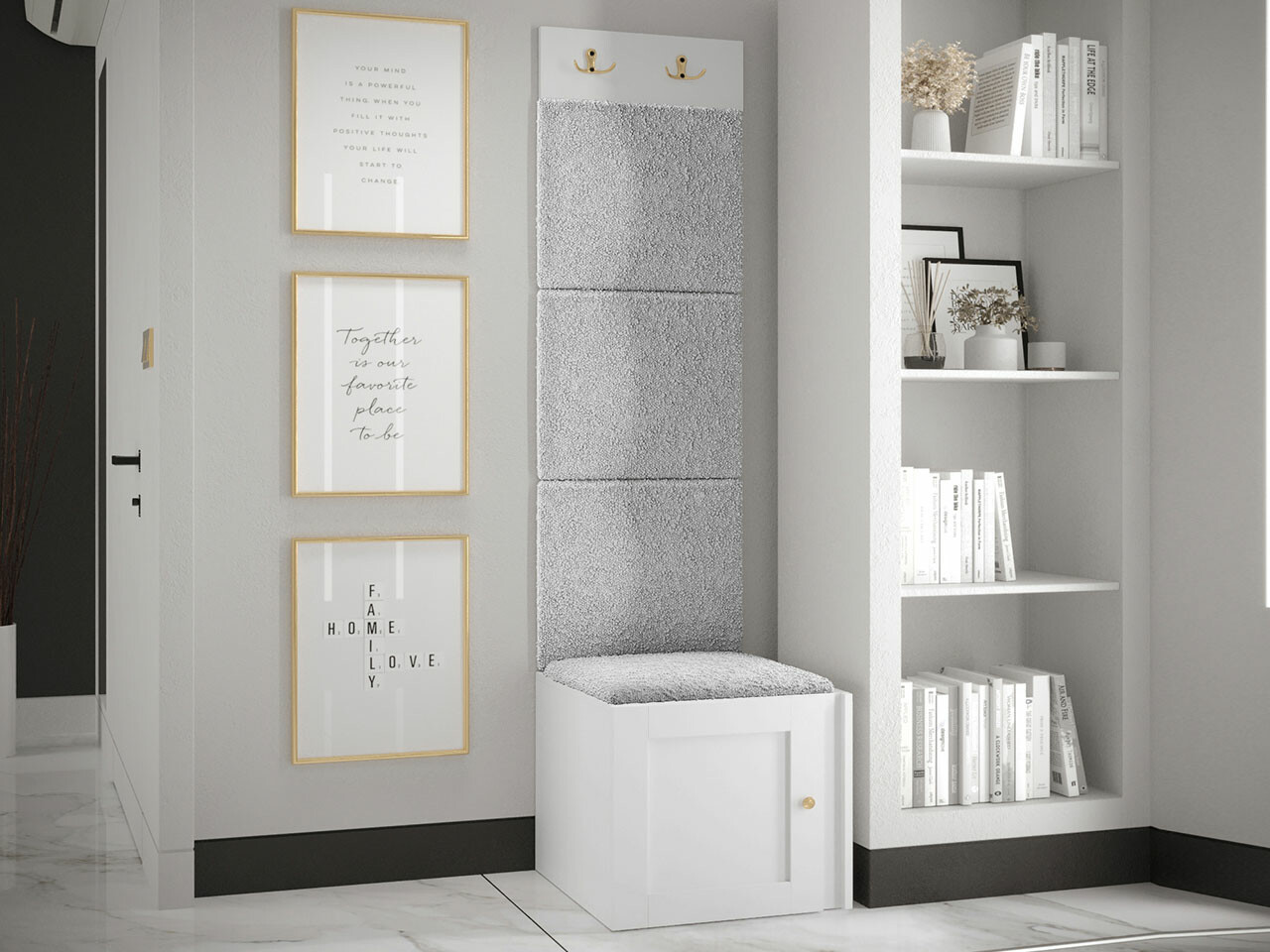 Set za hodnik Hartford 378 (Belo)