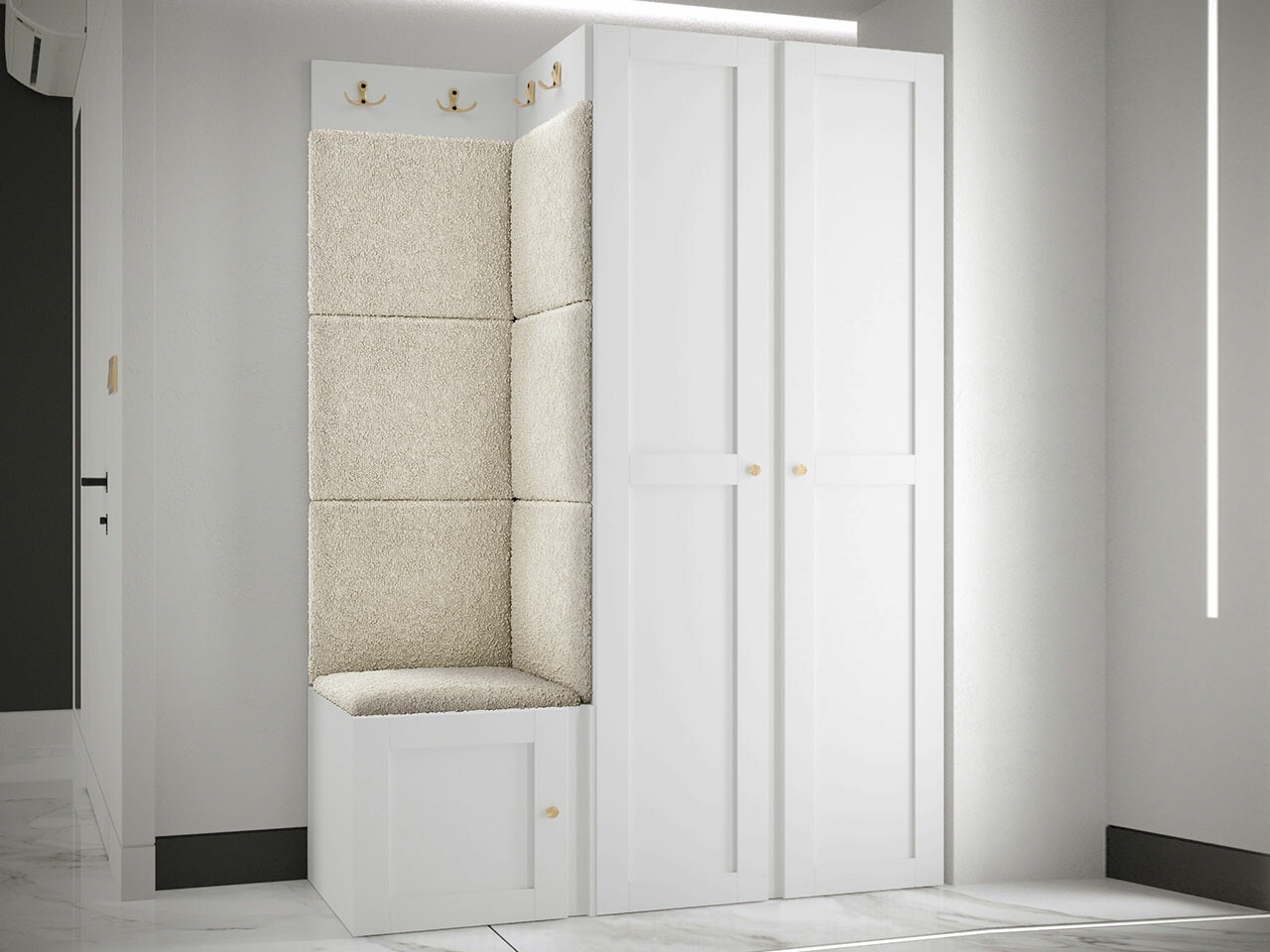 Set za hodnik Hartford 379 (Belo)