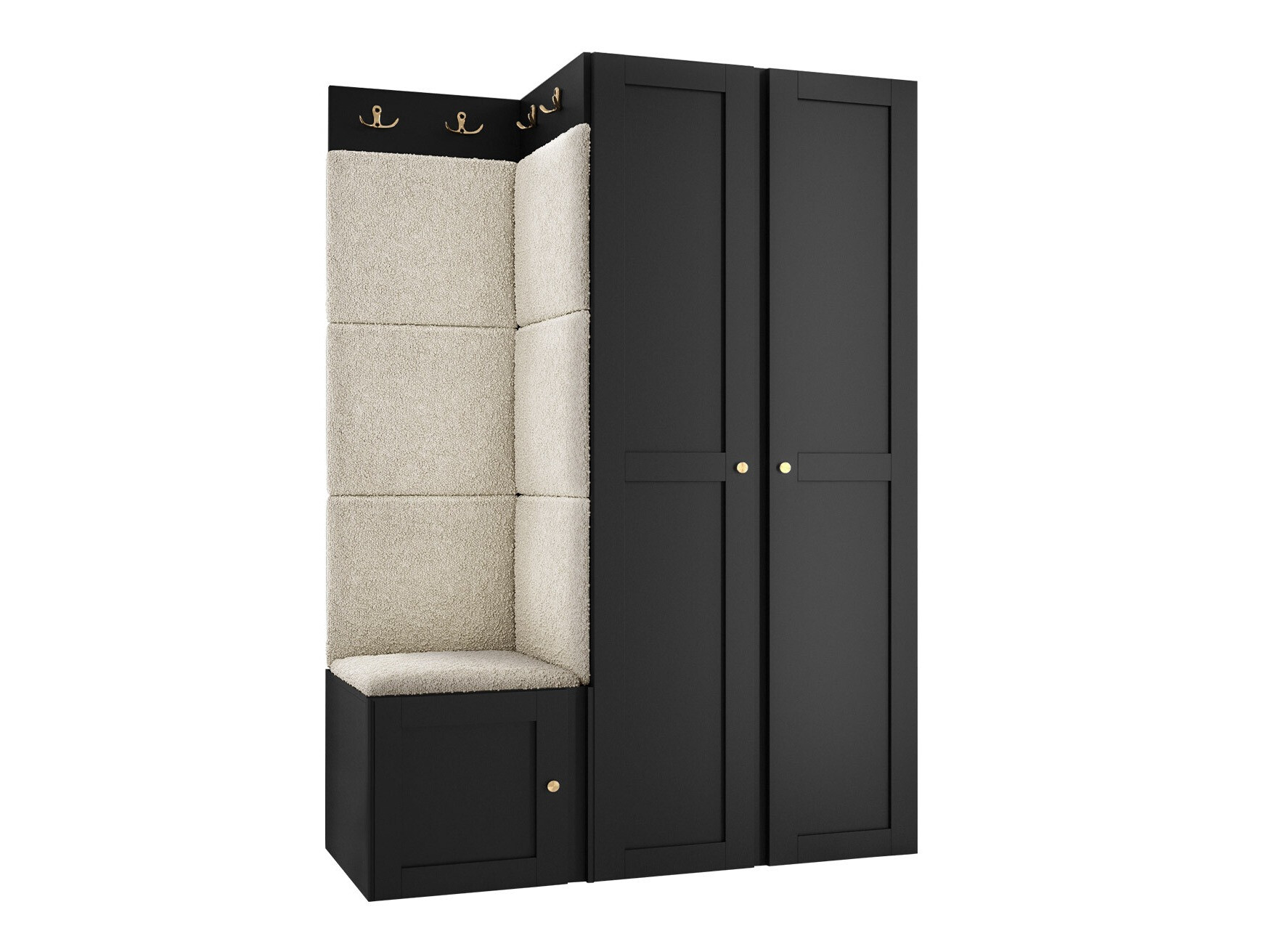 Set za hodnik Hartford 379 (Crno)