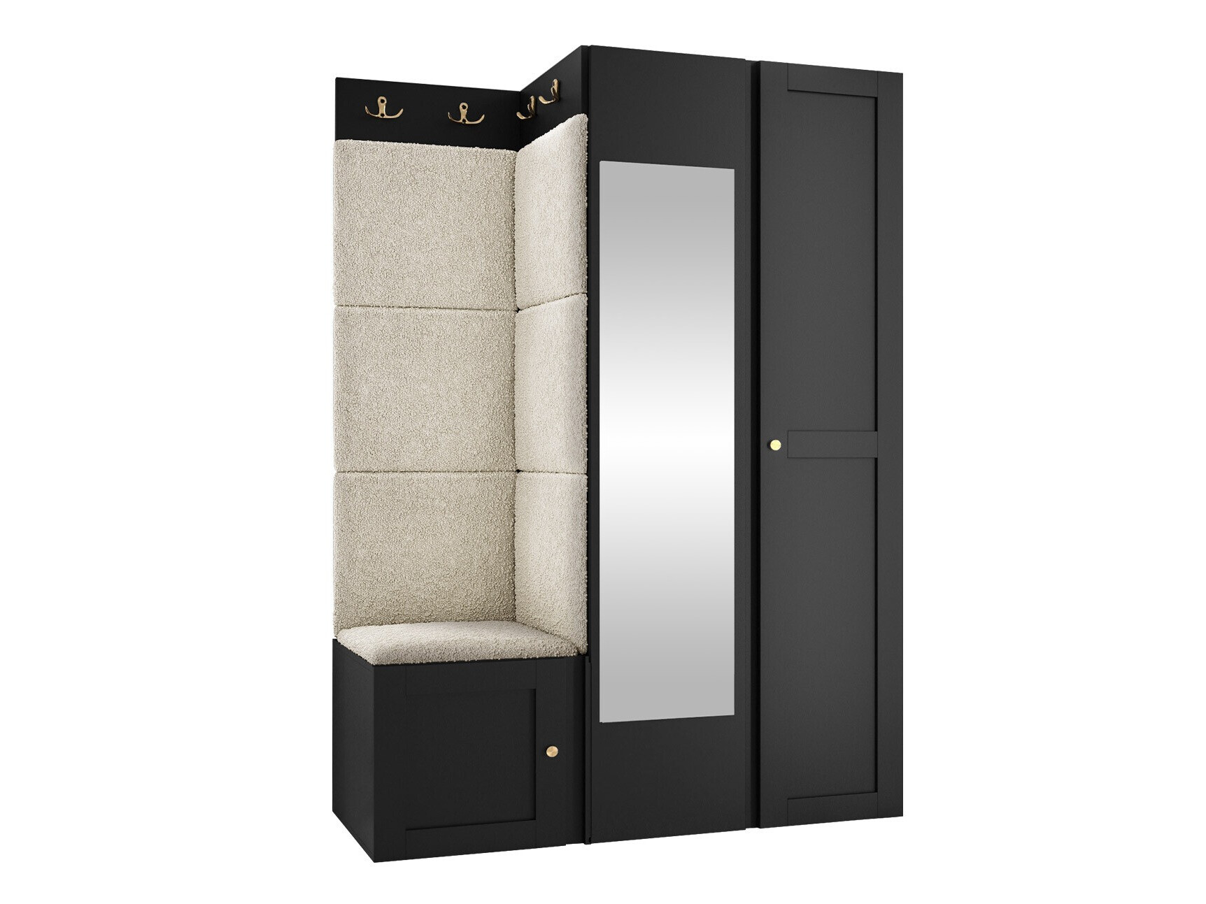 Set za hodnik Hartford 380 (Crno)