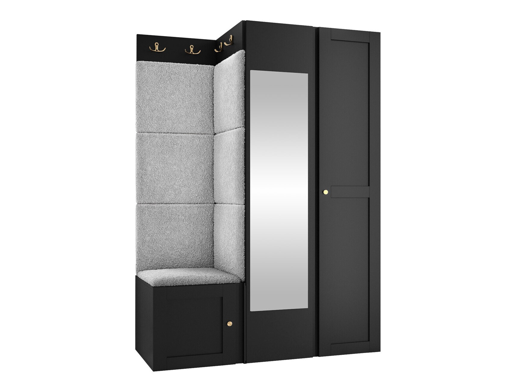 Set za hodnik Hartford 380 (Crno)