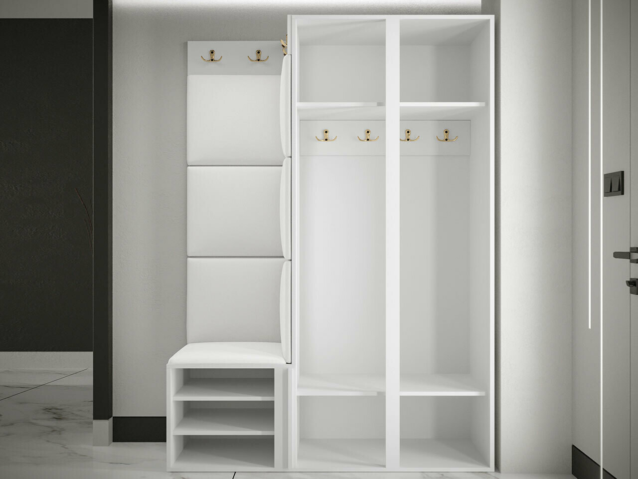 Set za hodnik Hartford 380 (Crno)