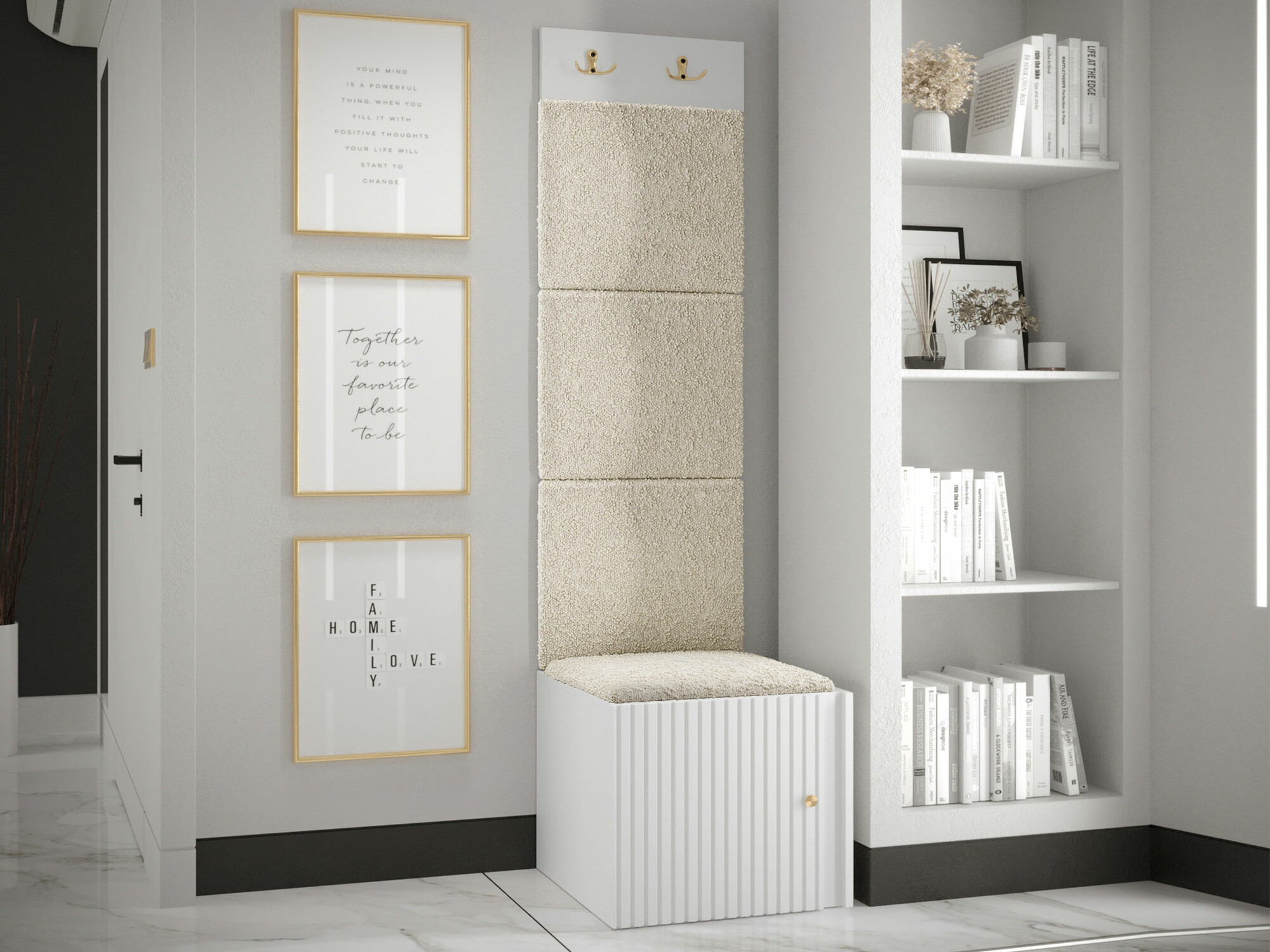 Set za hodnik Hartford 386 (Belo)