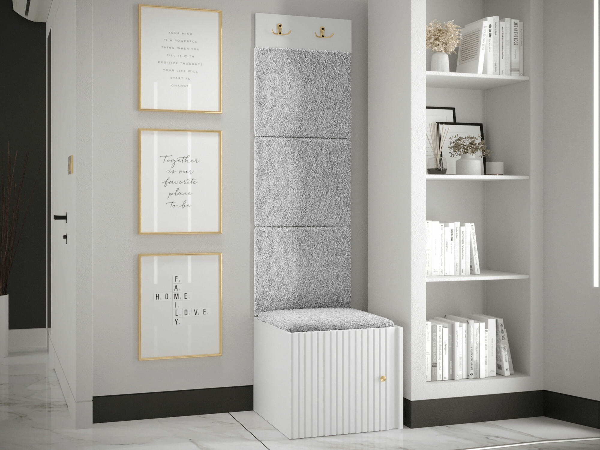 Set za hodnik Hartford 386 (Belo)