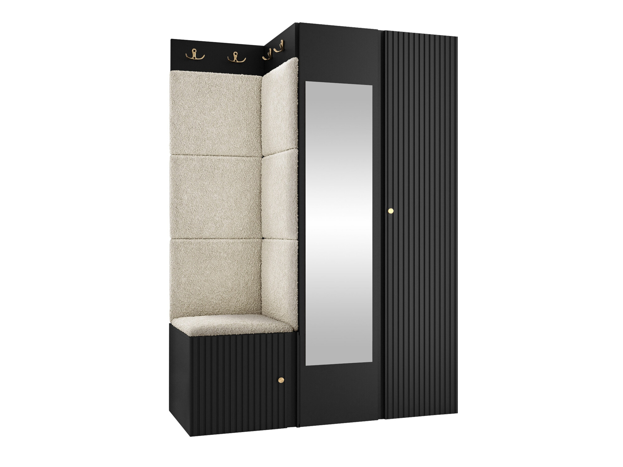 Set za hodnik Hartford 388 (Crno)