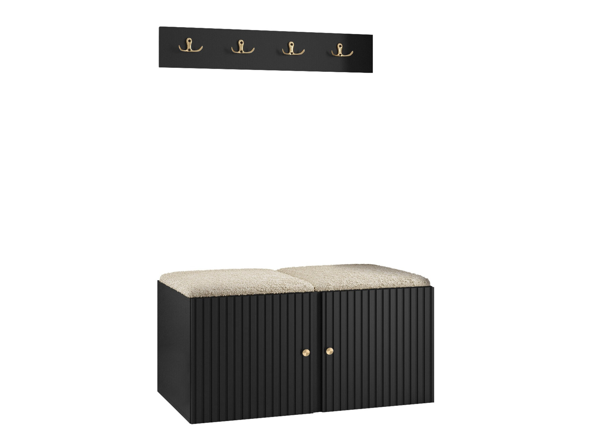 Set za hodnik Hartford 384 (Crno)