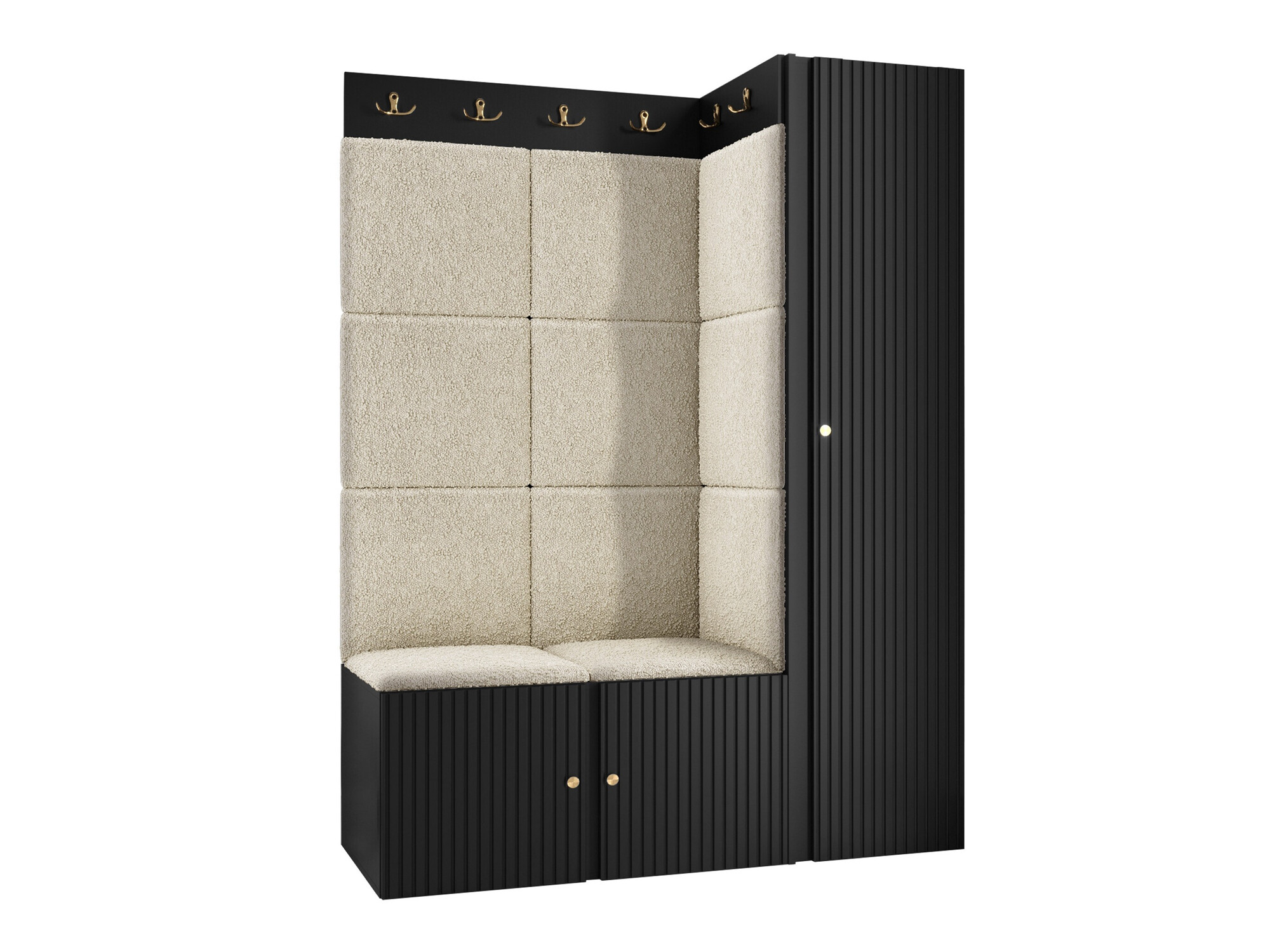 Set za hodnik Hartford 385 (Crno)