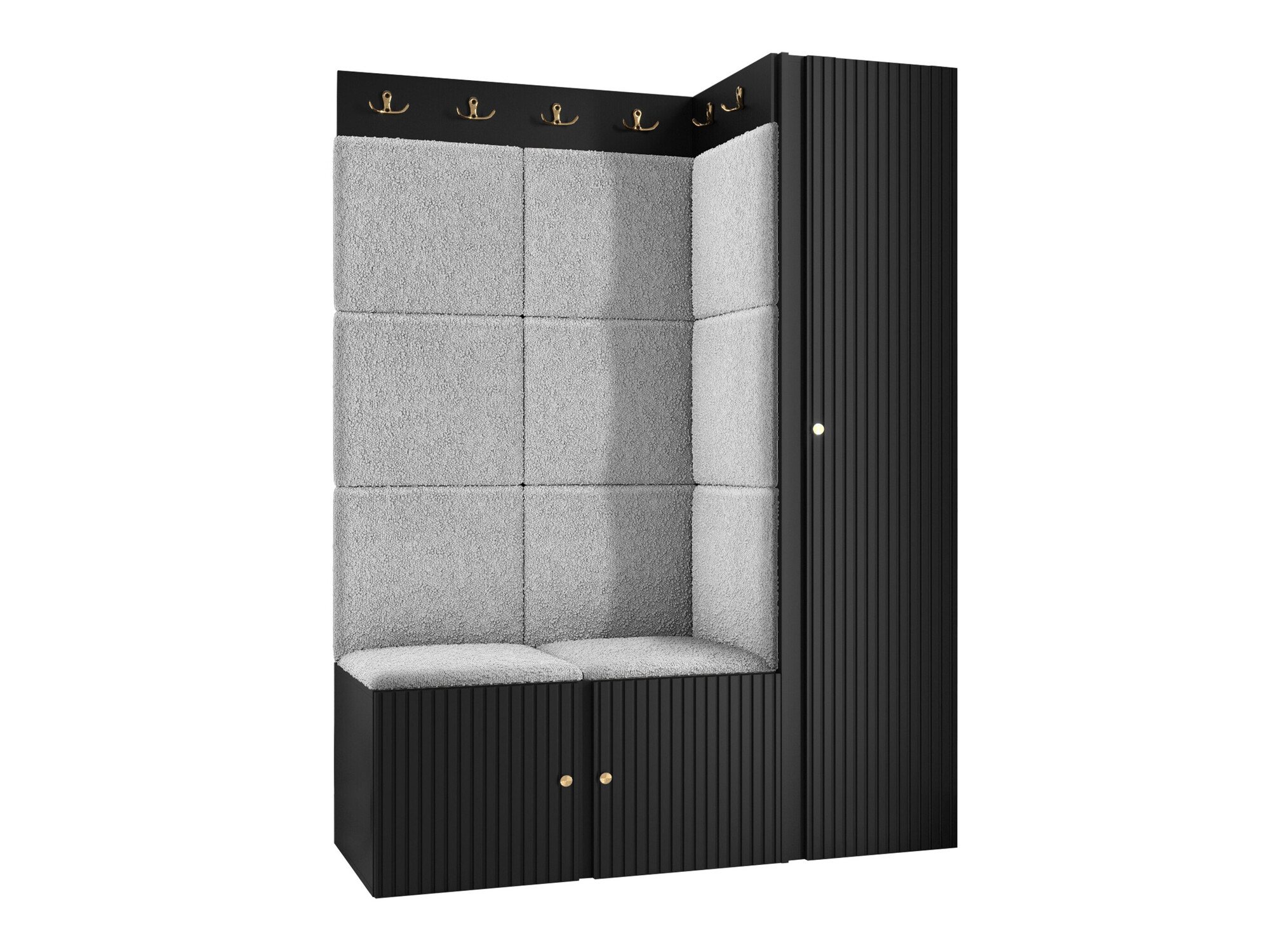 Set za hodnik Hartford 385 (Crno)