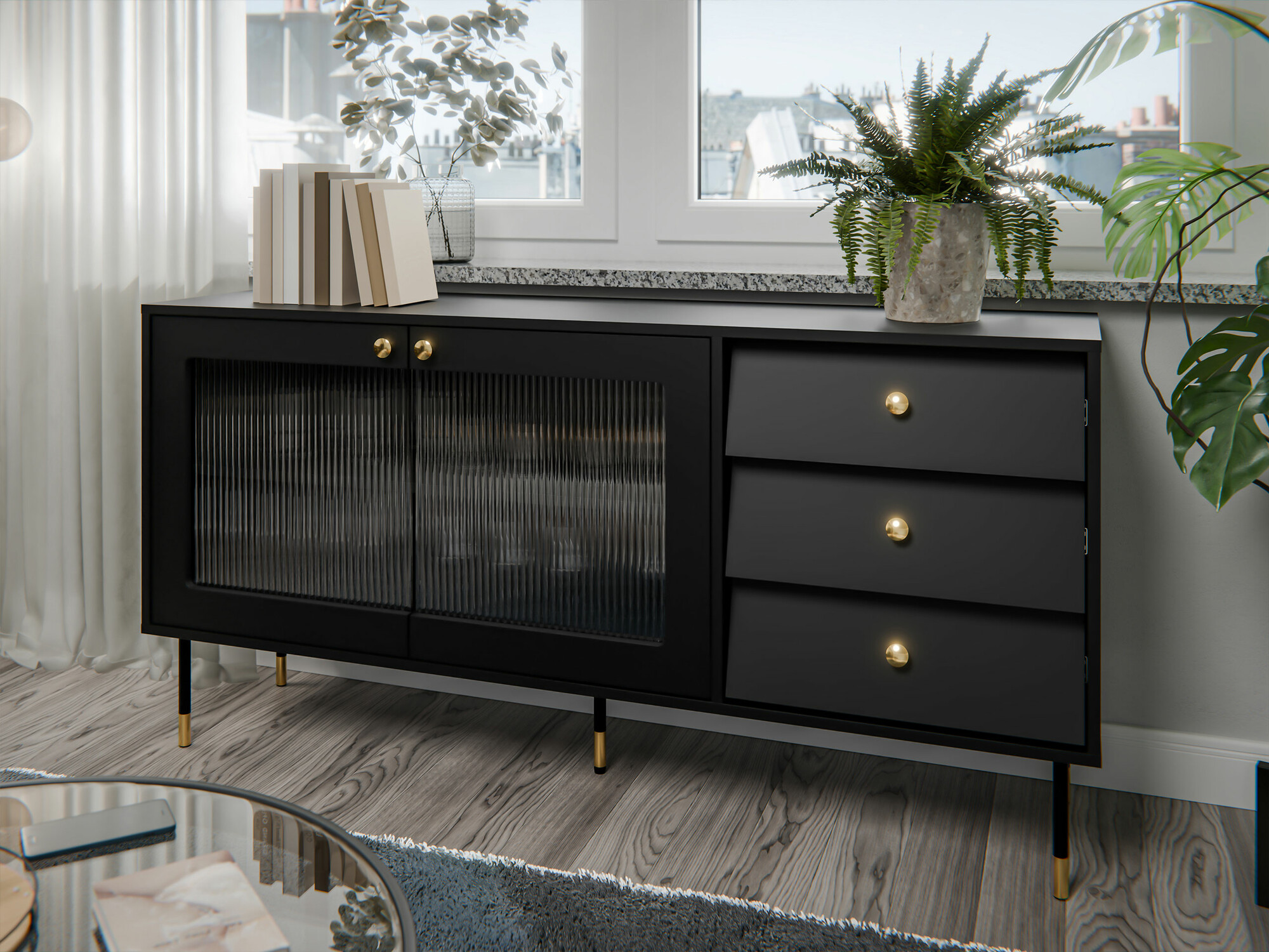 Komoda Feletri 101 (Crno)