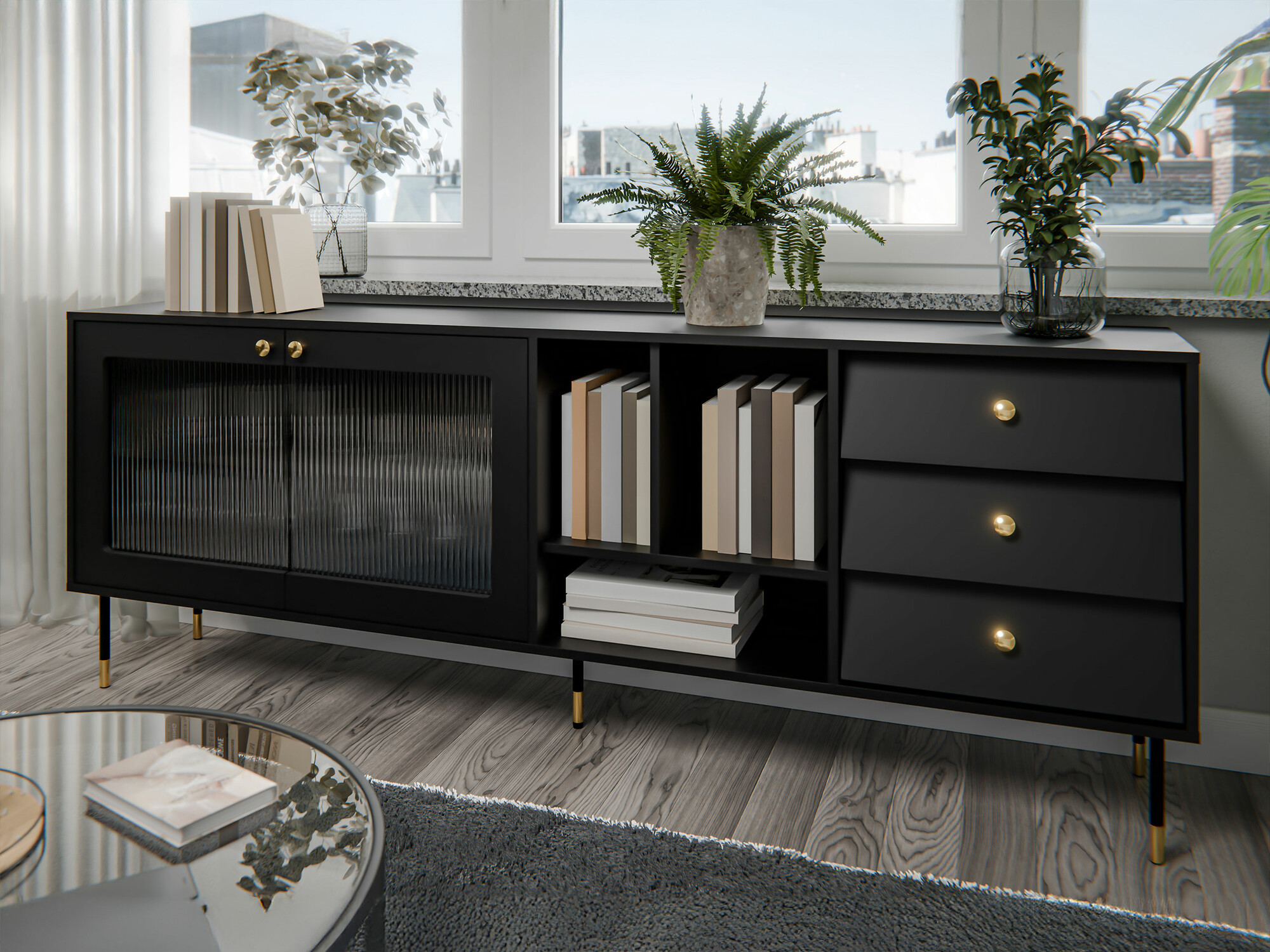 Komoda Feletri 104 (Crno)