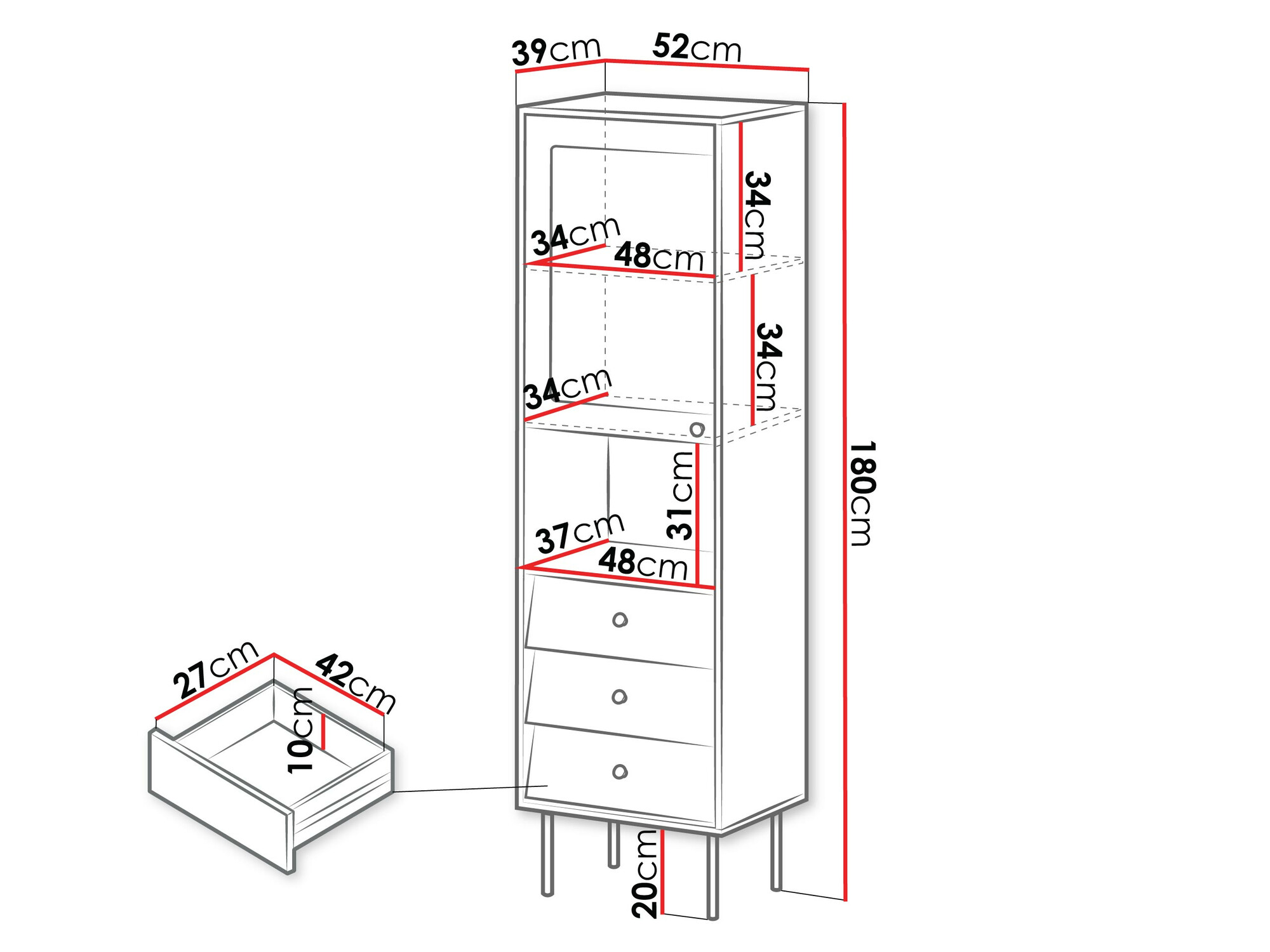 Polica Feletri 105 (Belo)