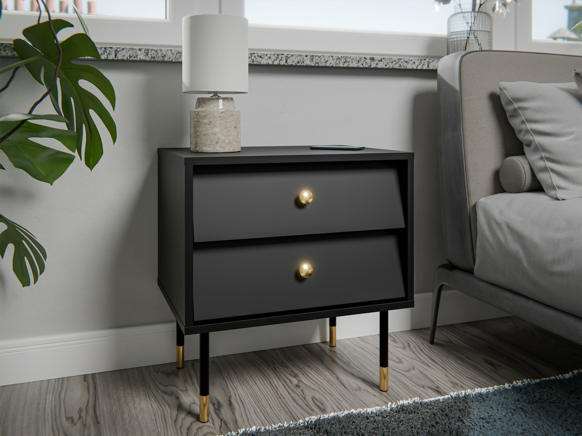 Set noćnih ormarića Feletri 106 (Crno)