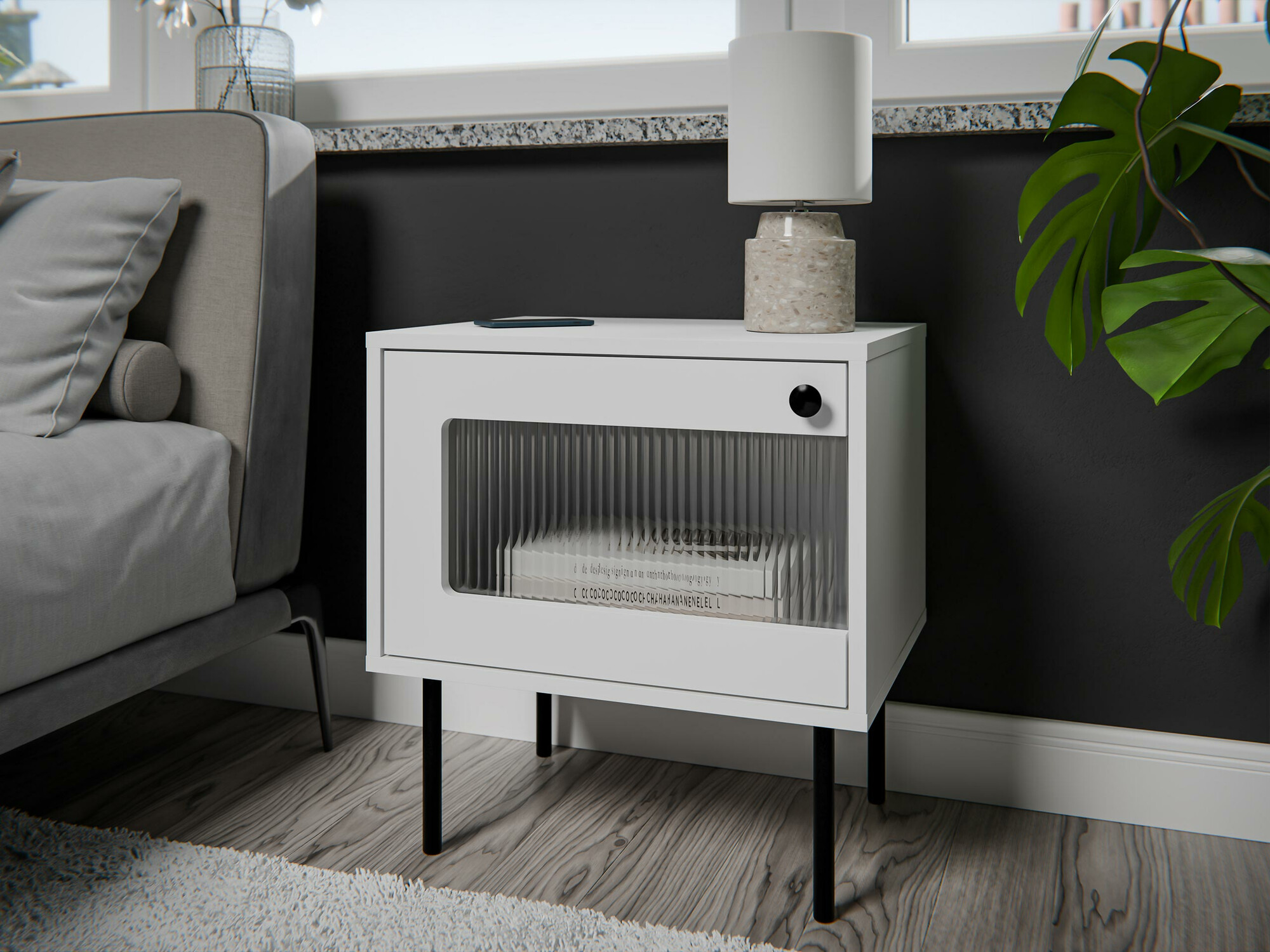 Set noćnih ormarića Feletri 107 (Belo)