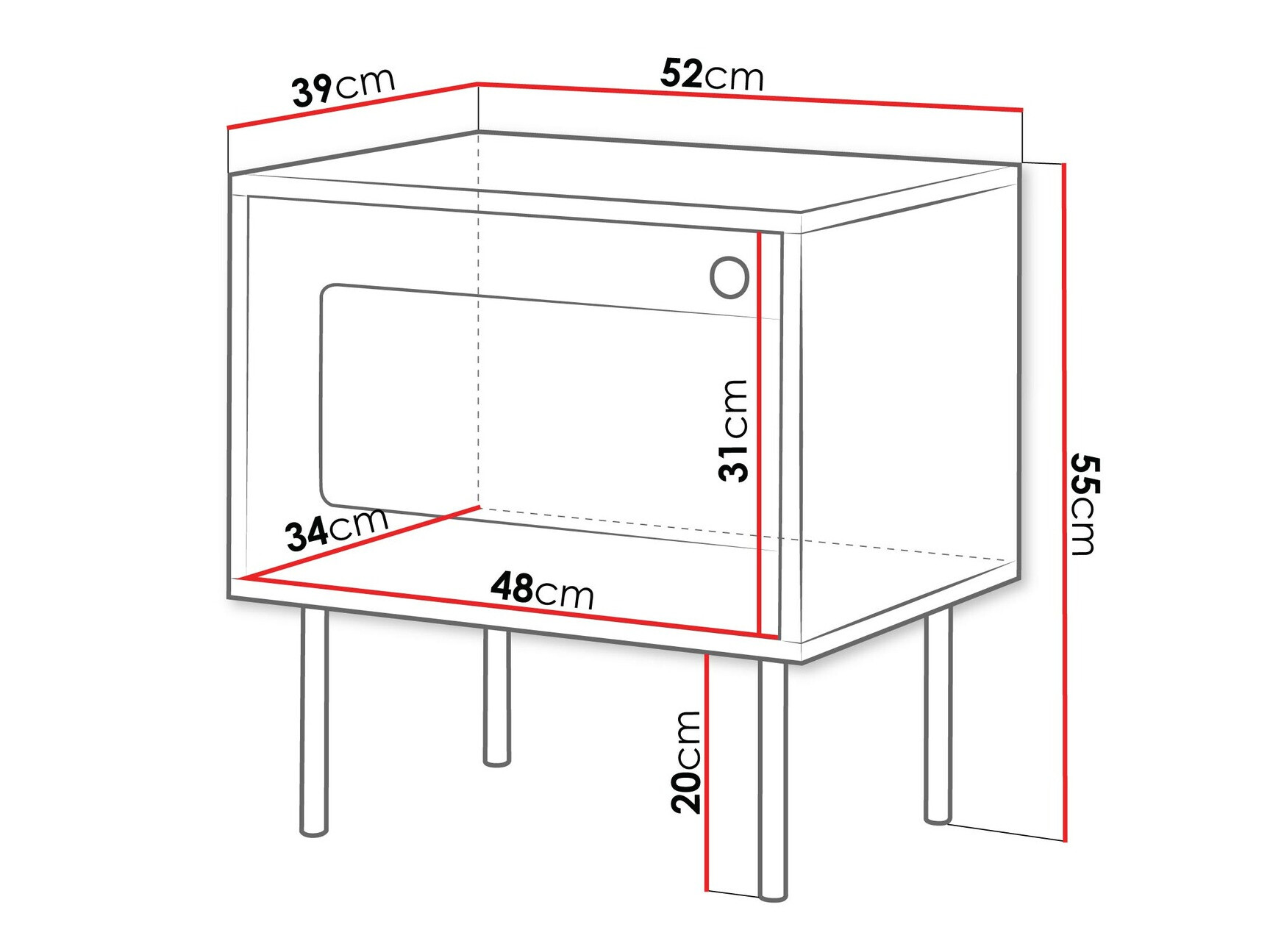 Set noćnih ormarića Feletri 107 (Belo)
