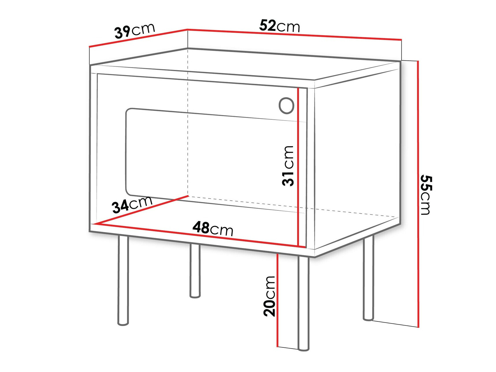 Set noćnih ormarića Feletri 107 (Crno)