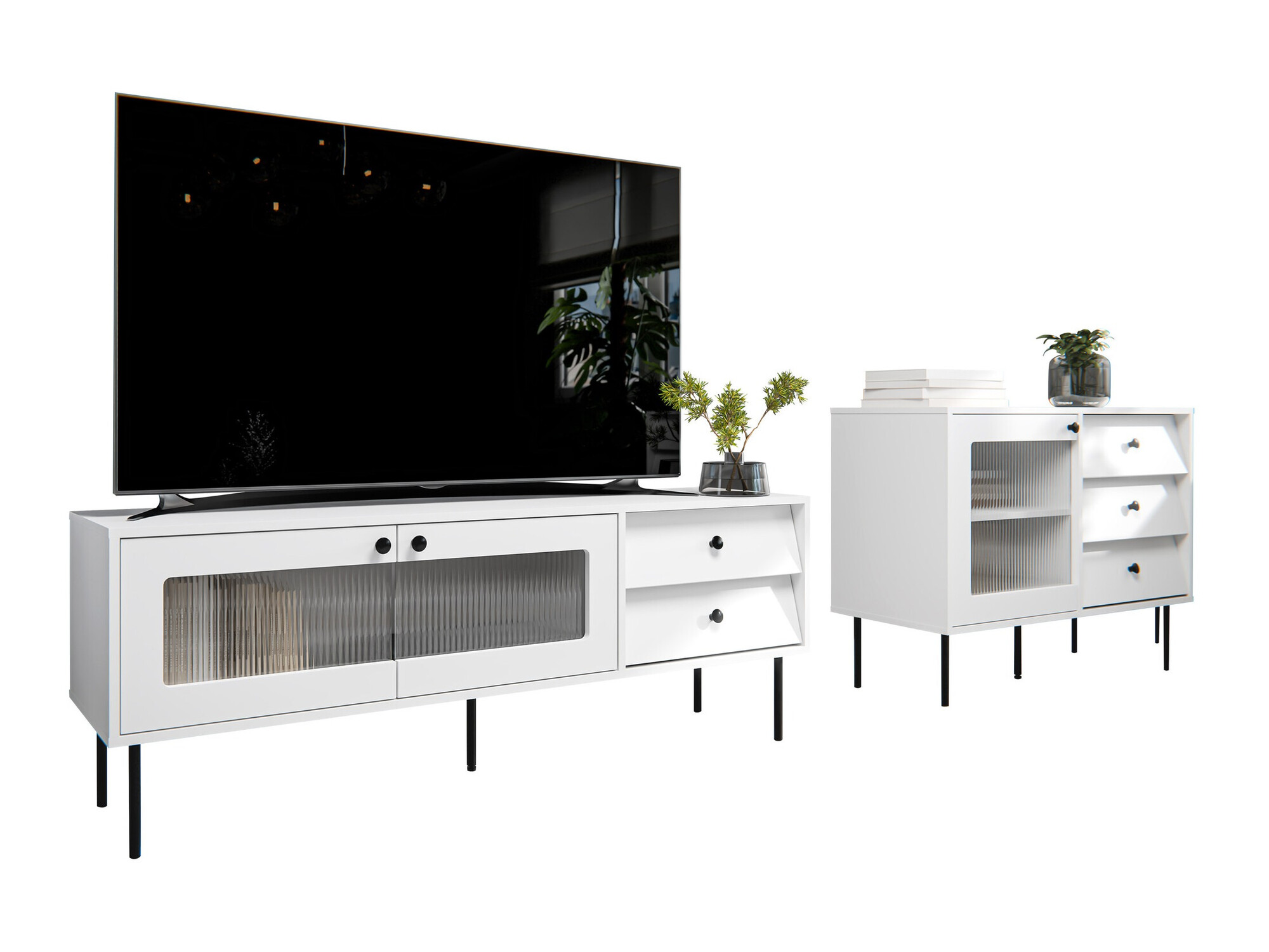 Set za dnevnu sobu Feletri 108 (Belo)