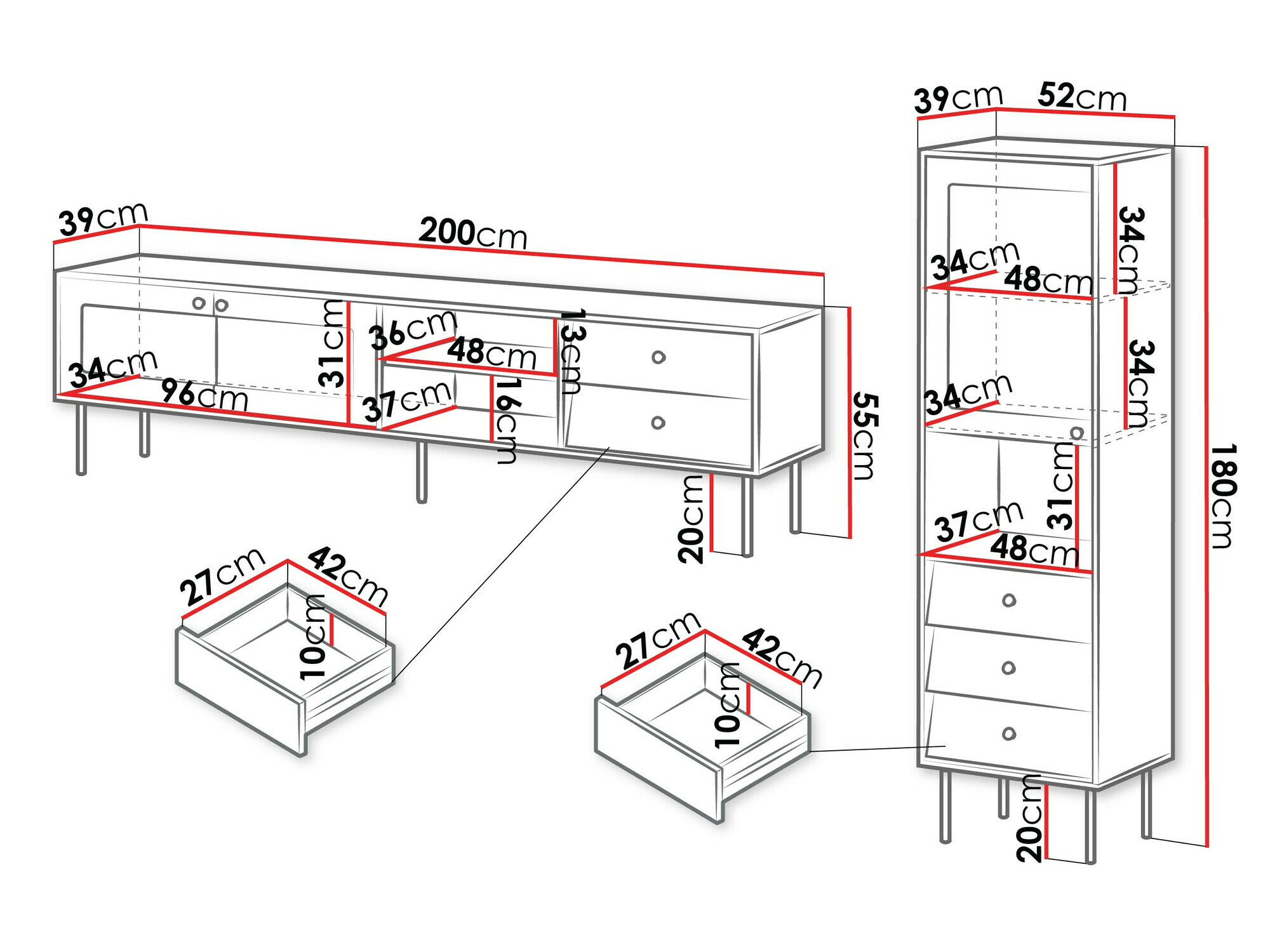 Set za dnevnu sobu Feletri 109 (Belo)