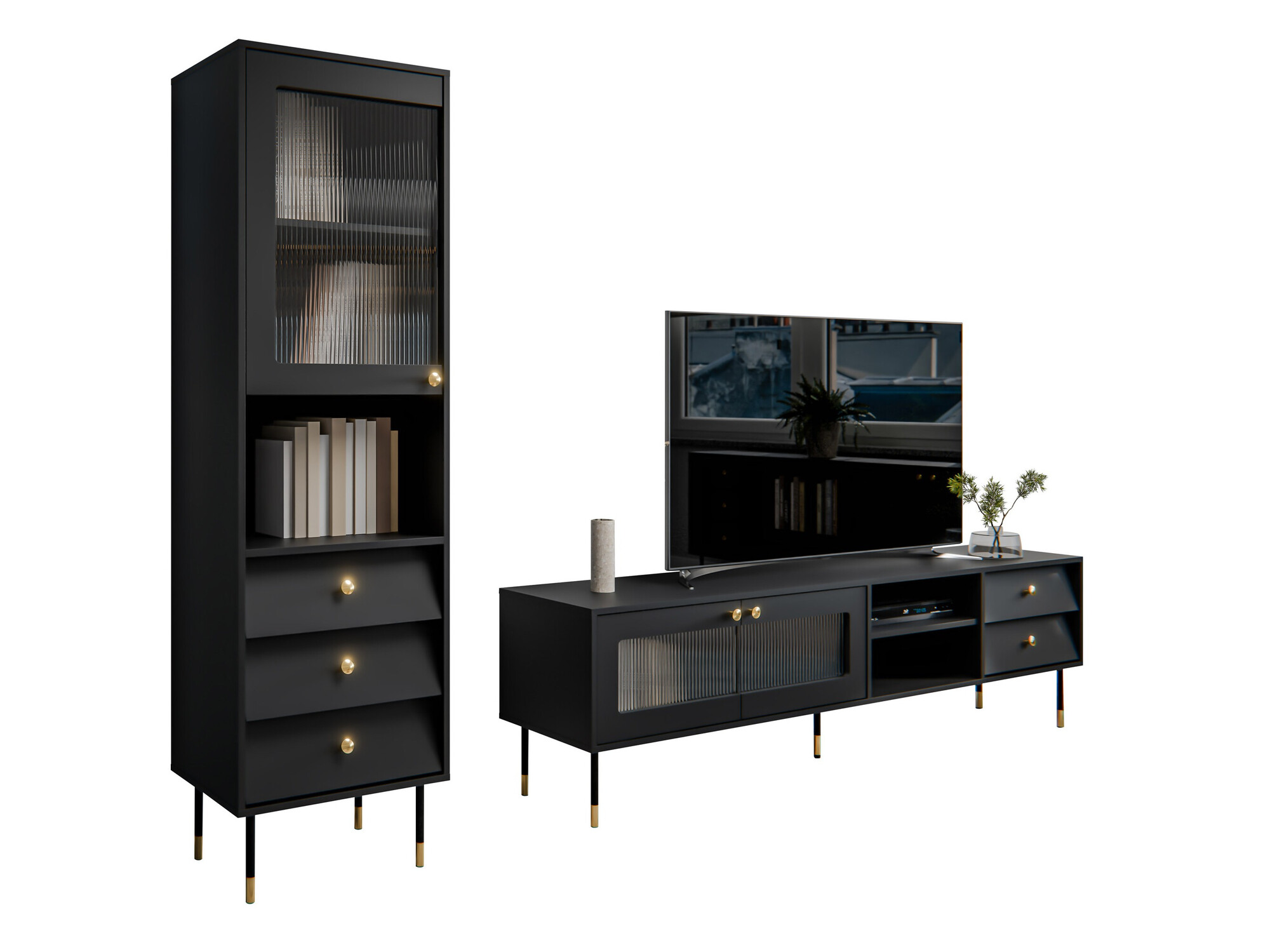 Set za dnevnu sobu Feletri 109 (Crno)