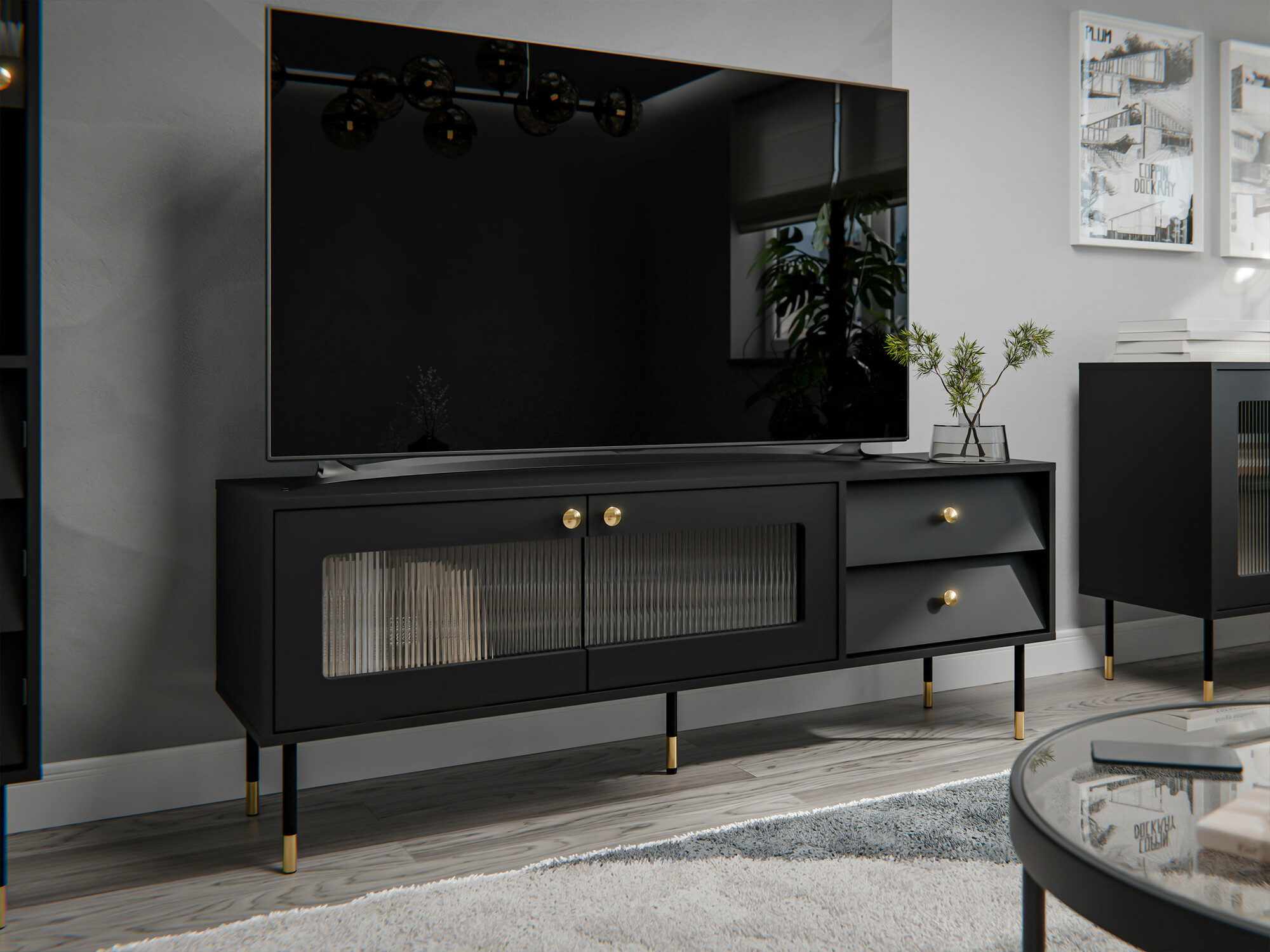 TV komoda Feletri 102 (Crno)
