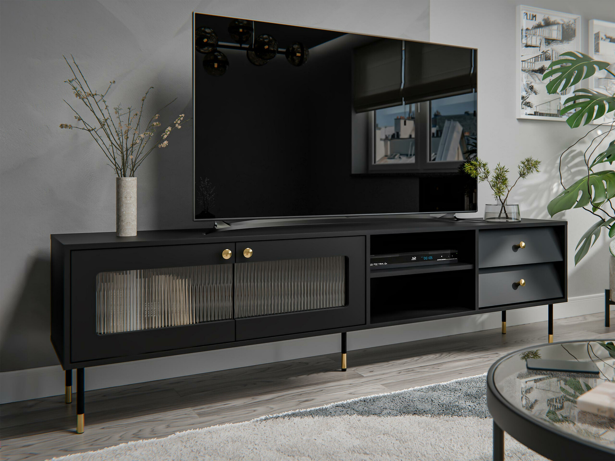 TV komoda Feletri 103 (Crno)
