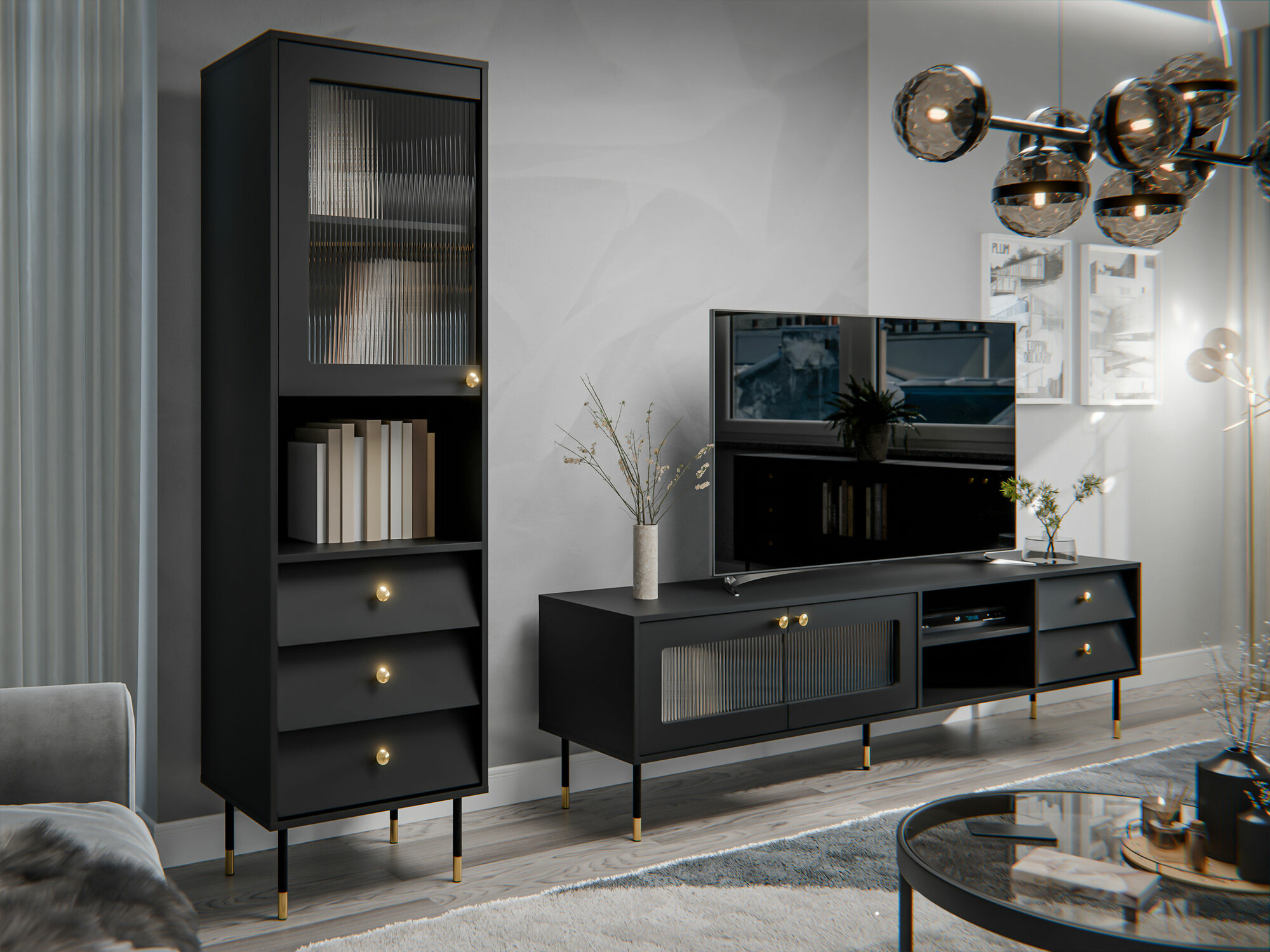 TV komoda Feletri 103 (Crno)