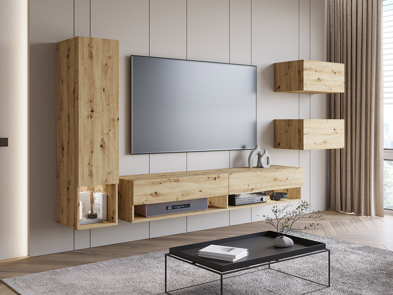 Set za dnevnu sobu Sarasota 124 (Zanatski hrast)