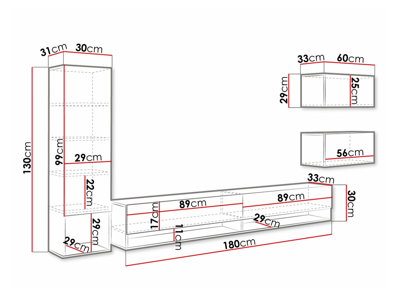 Set za dnevnu sobu Sarasota 124 (Zanatski hrast)