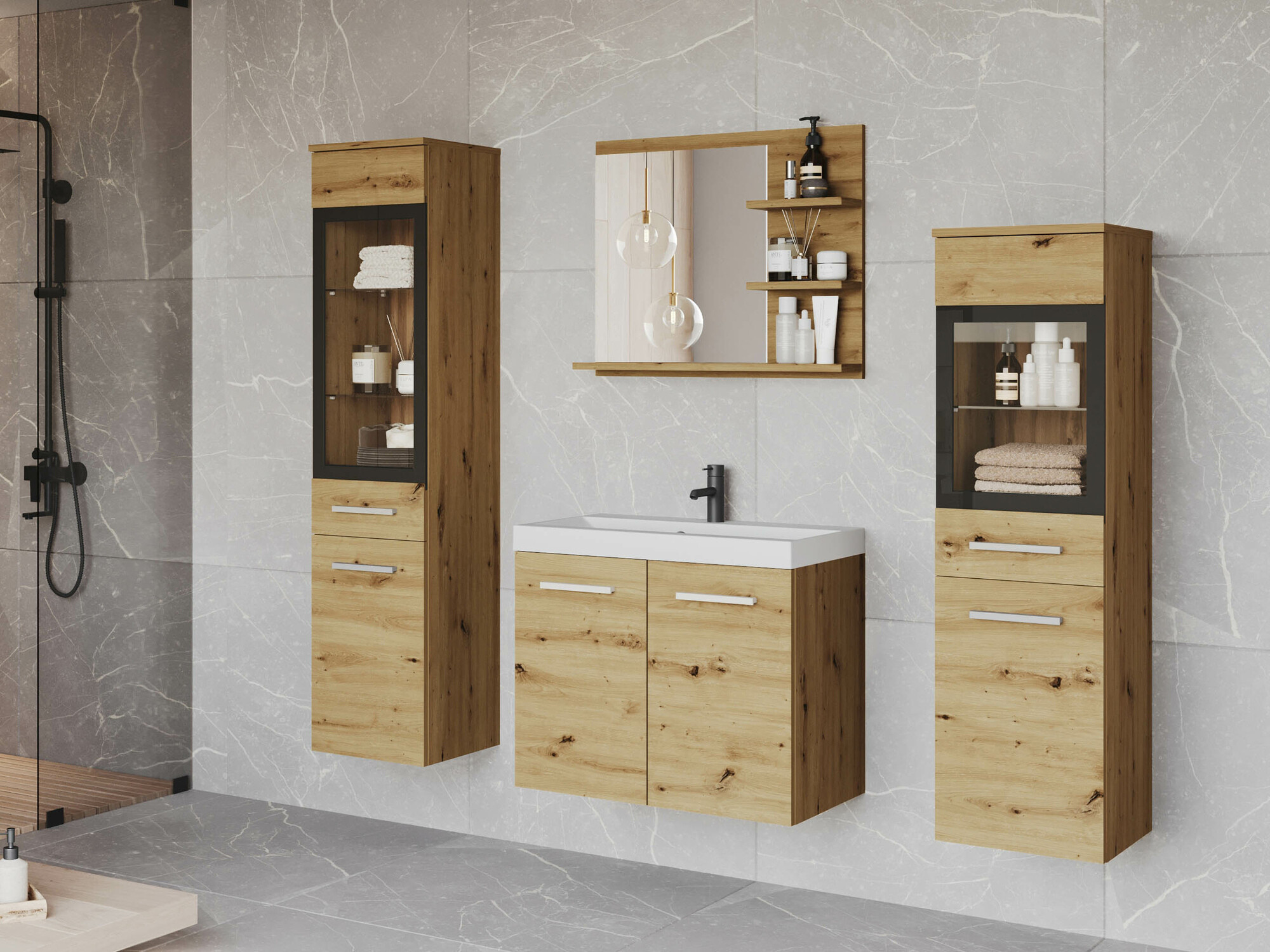 Set za kupatilo Sarasota 141 (Zanatski hrast)