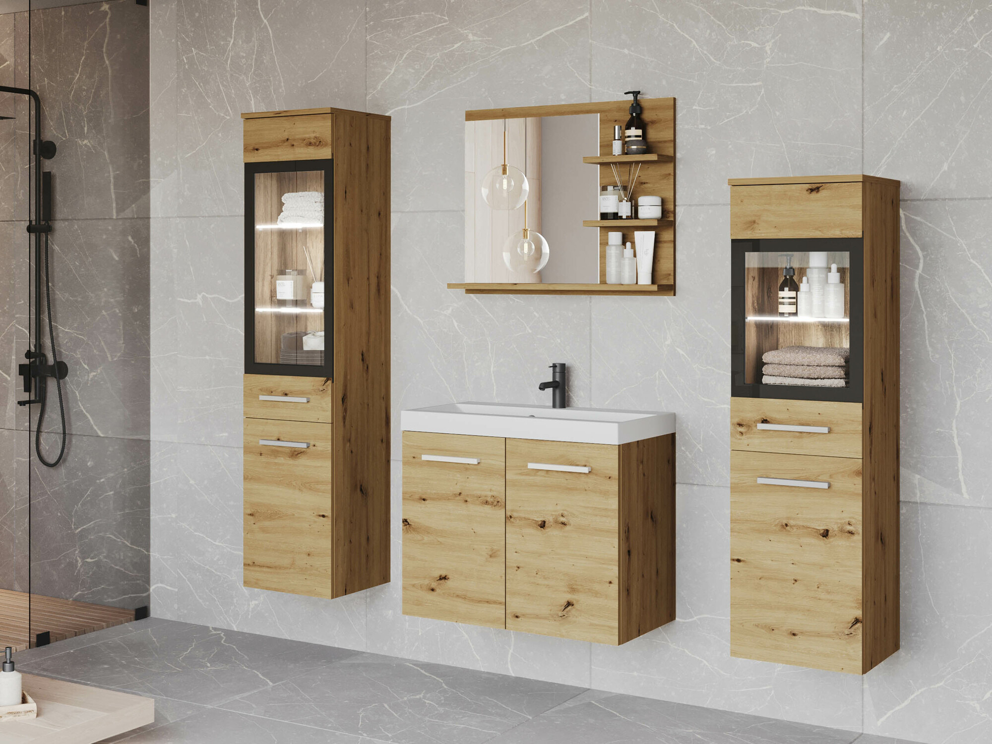 Set za kupatilo Sarasota 141 (Zanatski hrast)