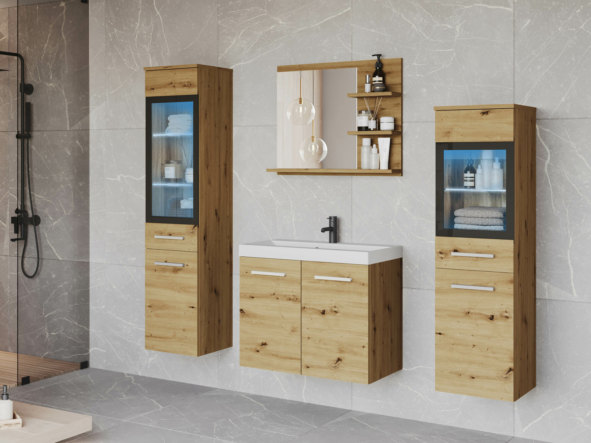 Set za kupatilo Sarasota 141 (Zanatski hrast)