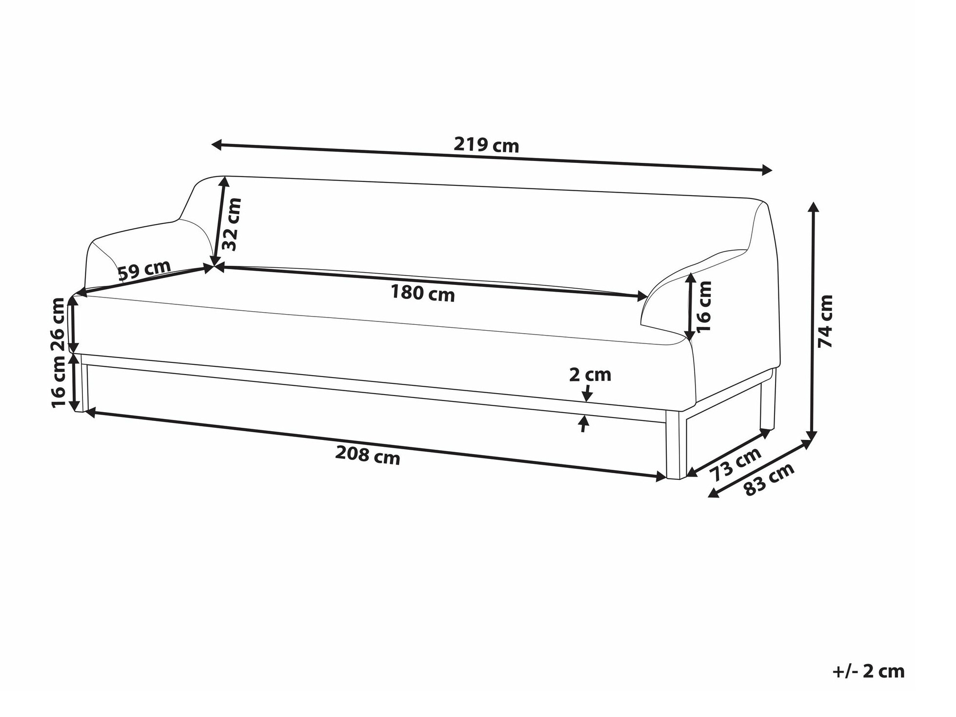 Sofa Berwyn 2228 (Plava)