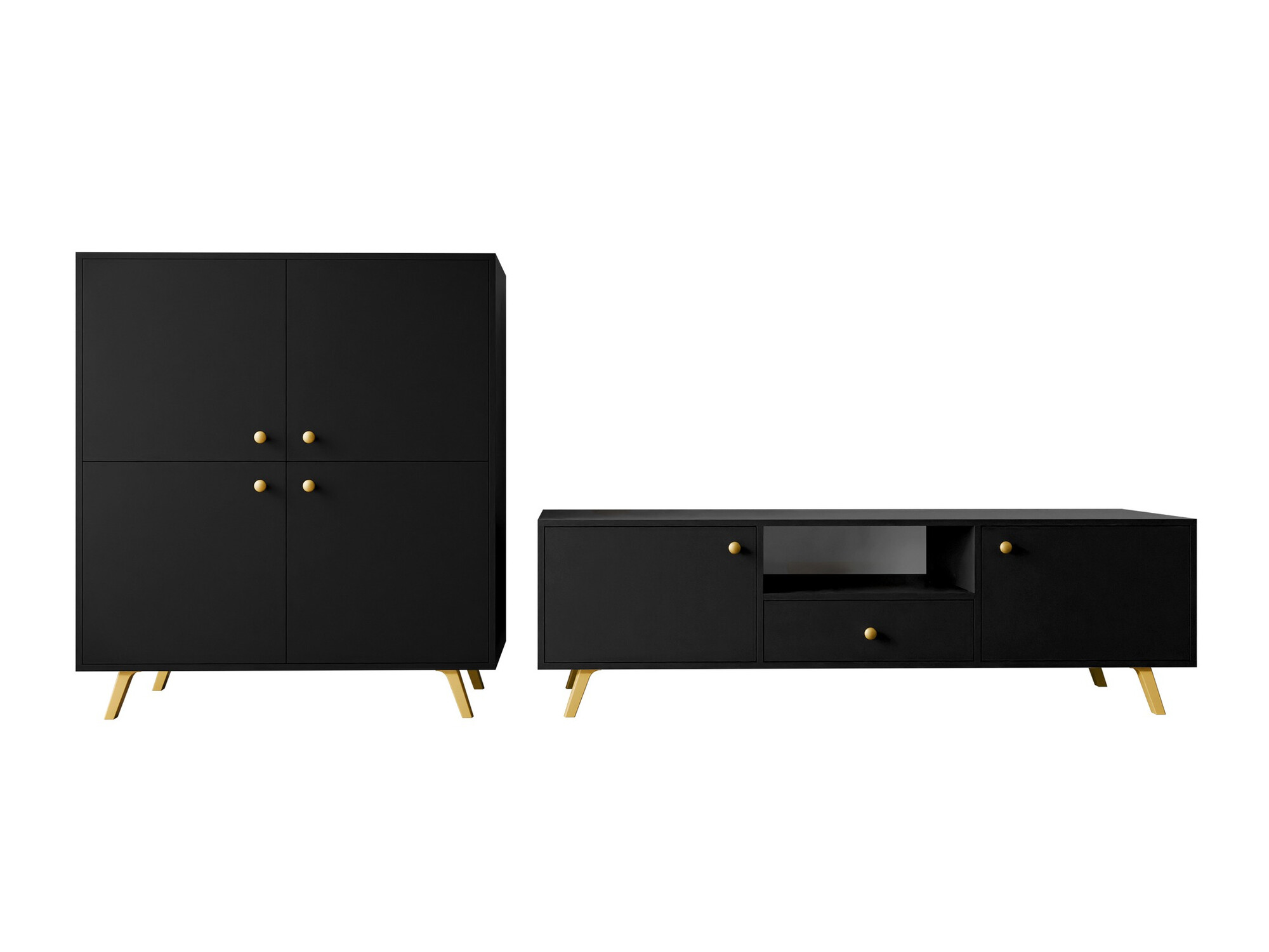 Set za dnevnu sobu Monfera 105 (Crno)