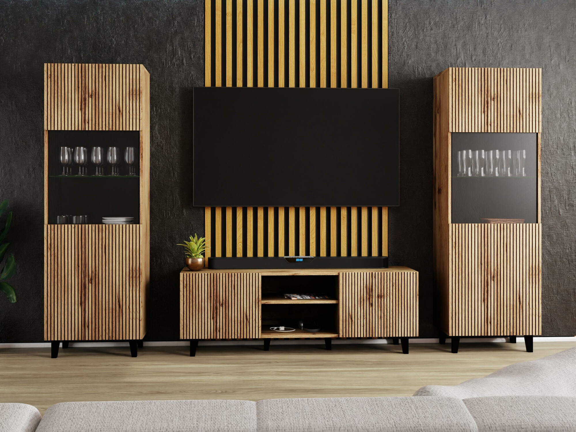 Set za dnevnu sobu Comes (Hrast Votan)