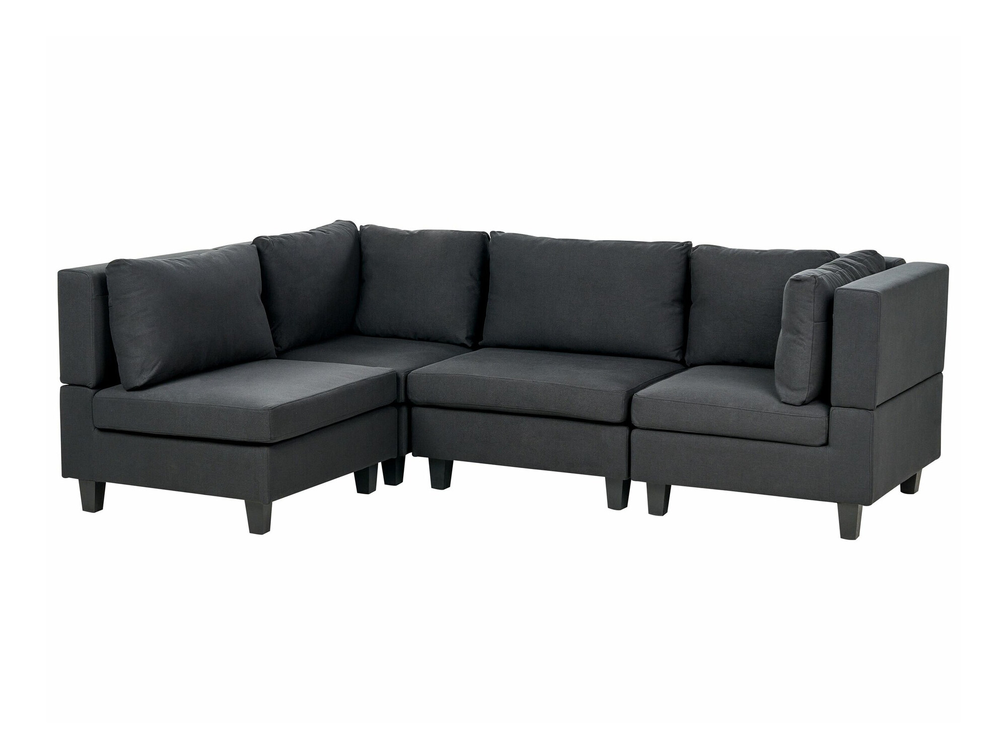 Modularna ugaona garnitura Elbmeli 108 (Crno)