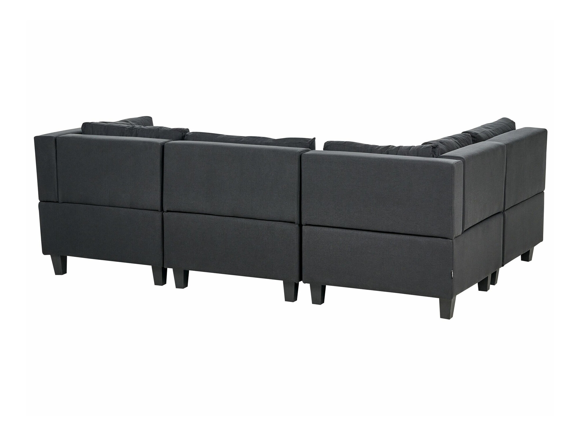 Modularna ugaona garnitura Elbmeli 108 (Crno)