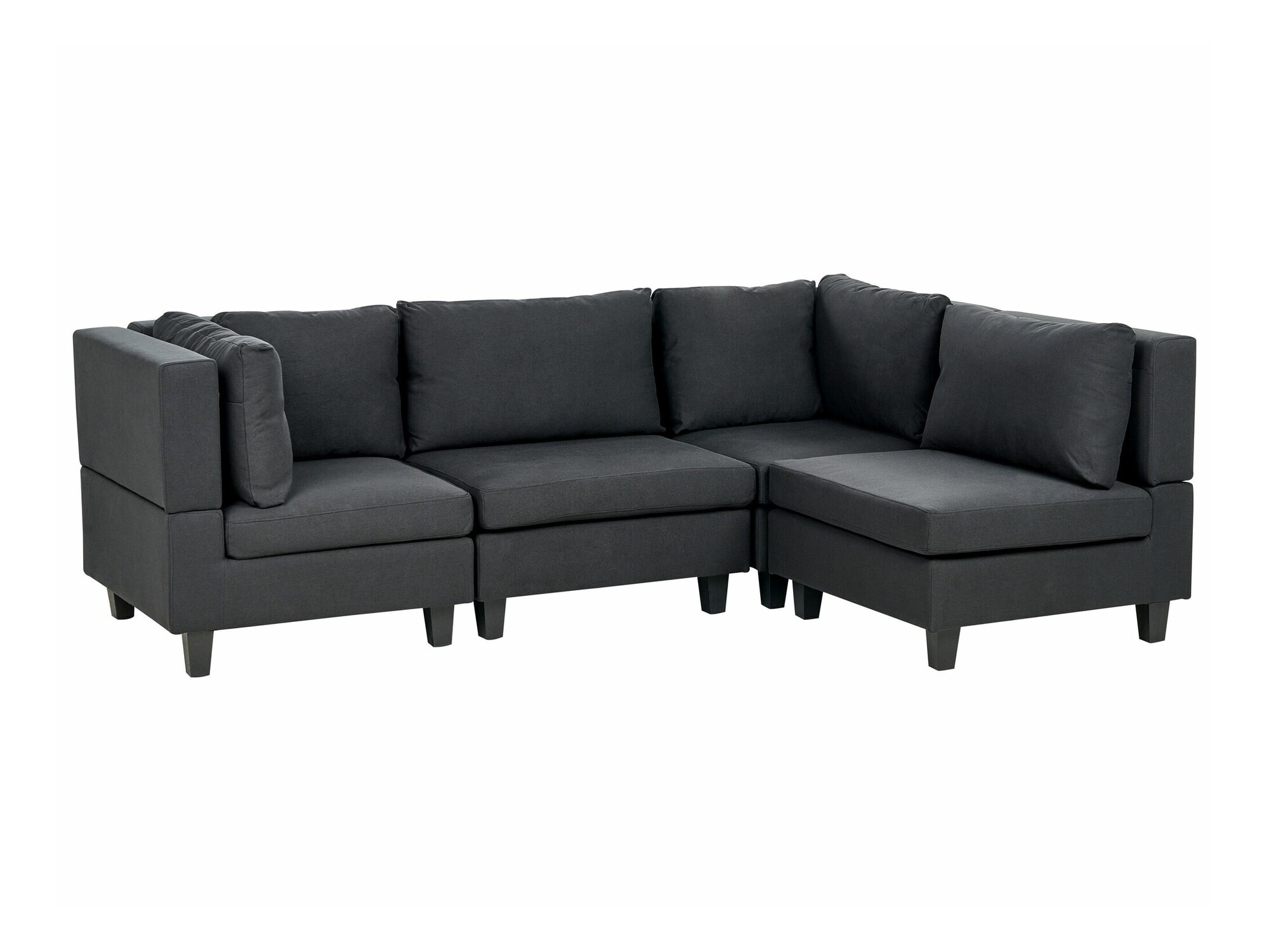 Modularna ugaona garnitura Elbmeli 108 (Crno)