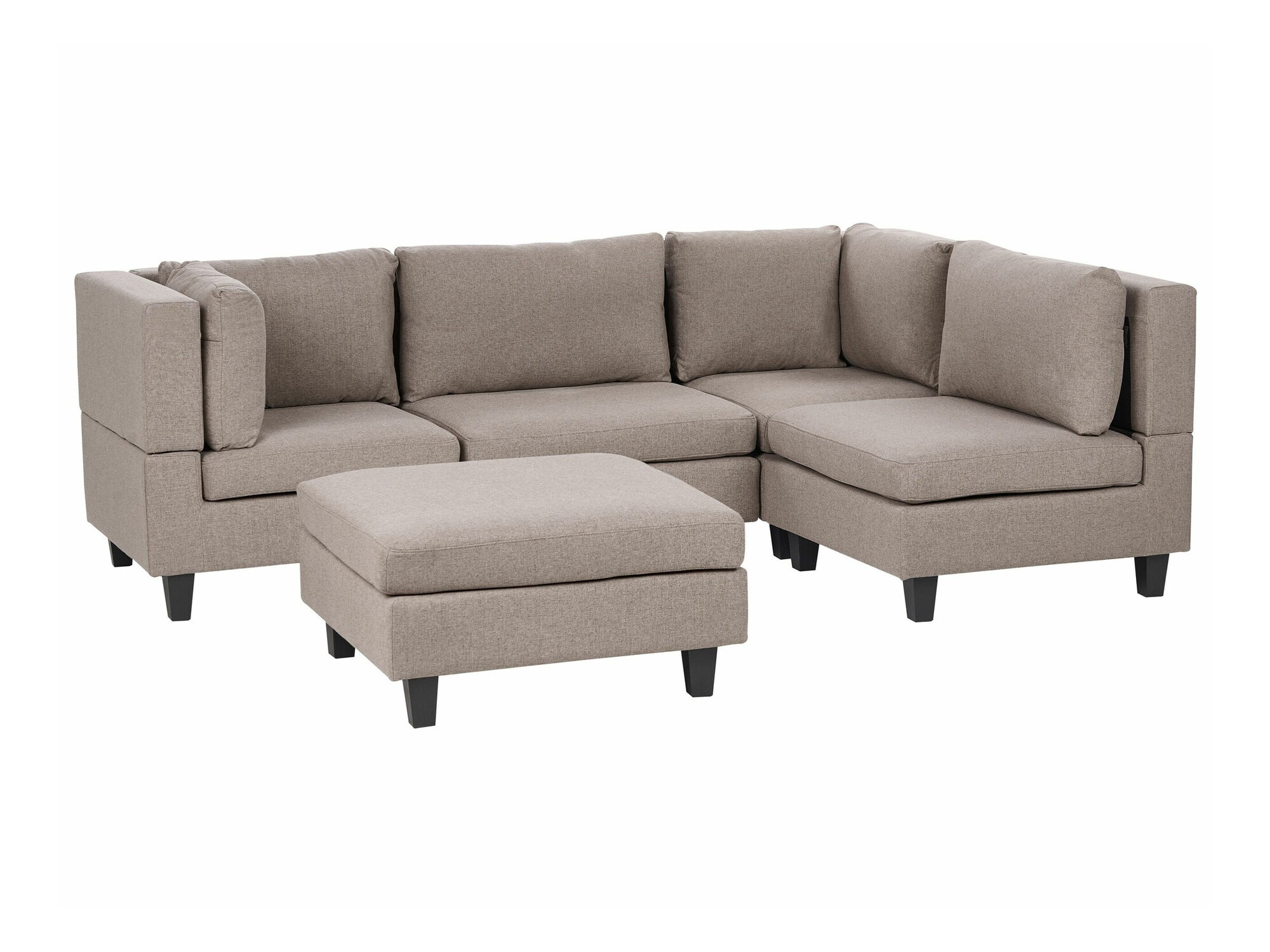 Modularna ugaona garnitura Elbmeli 108 (Smeđa)
