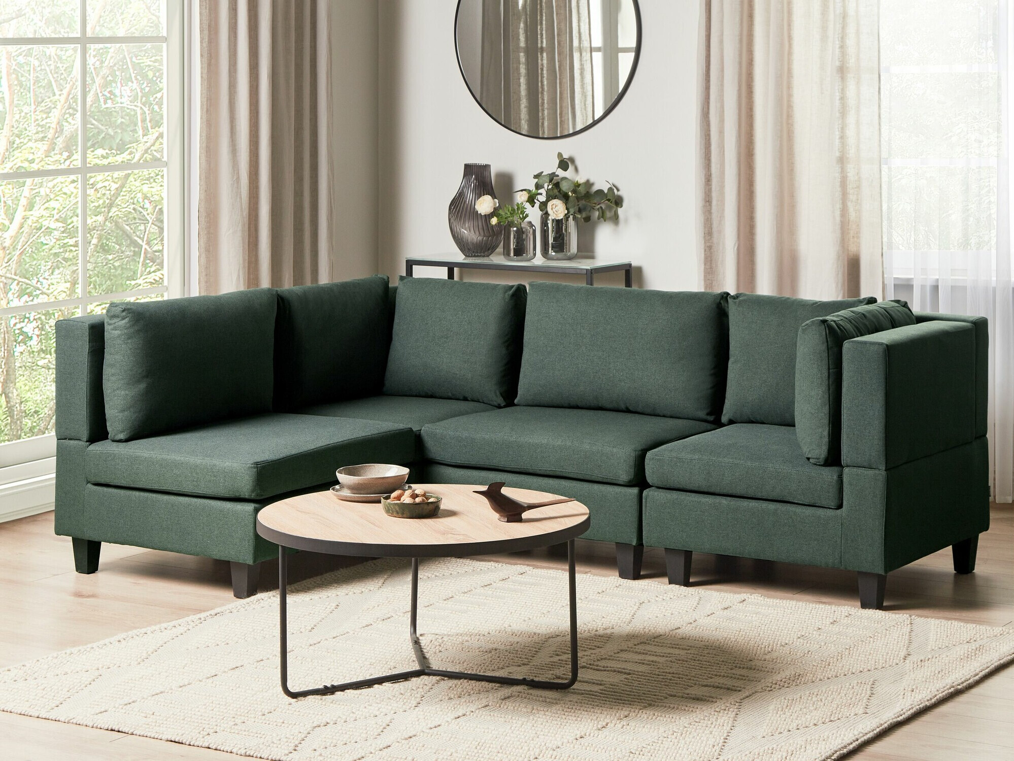 Modularna ugaona garnitura Elbmeli 108 (Zelena)