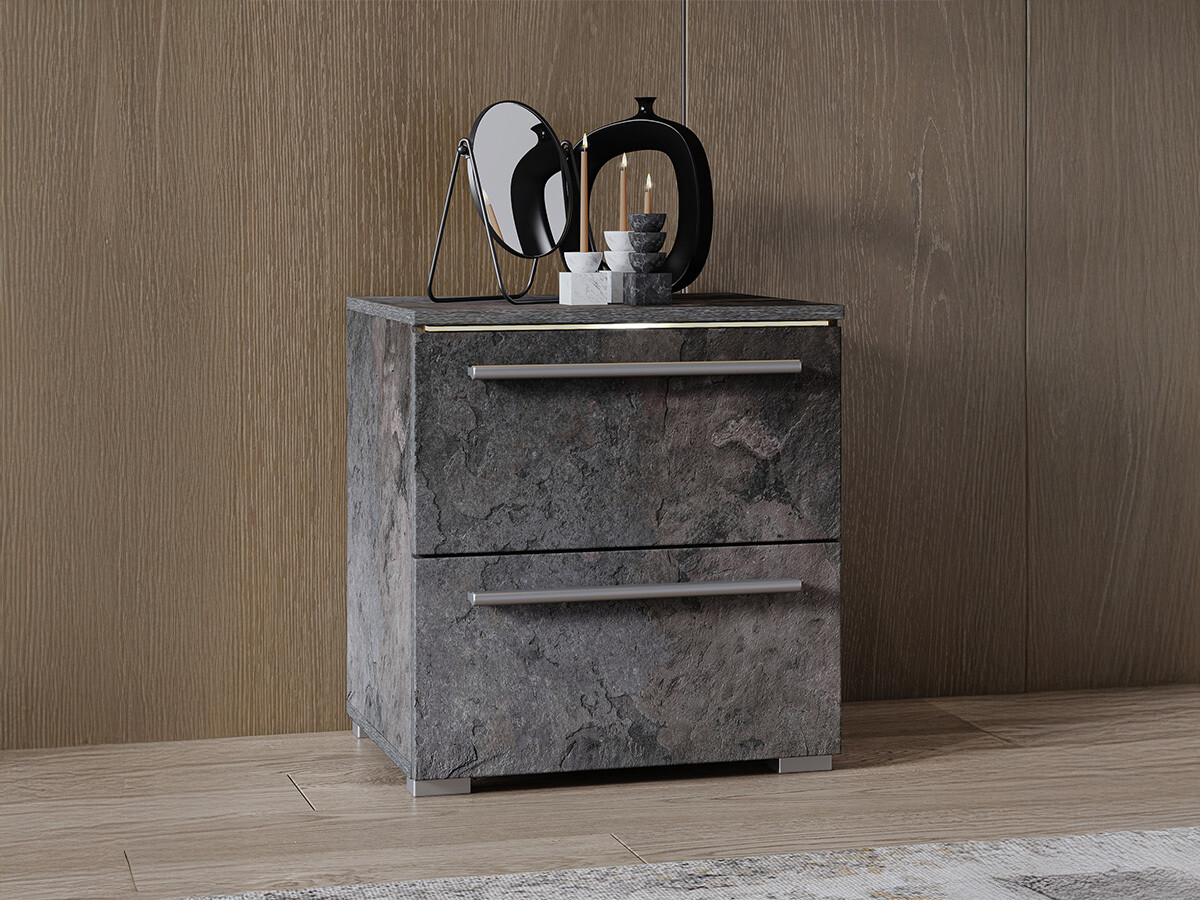 Noćni ormarić Torvire 122 (Tamni beton)