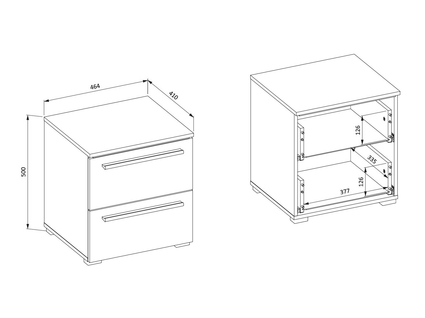 Noćni ormarić Torvire 122 (Tamni beton)
