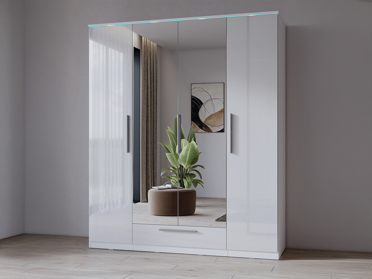 Ormar Torvire 118 (Belo + Sjajno belo)