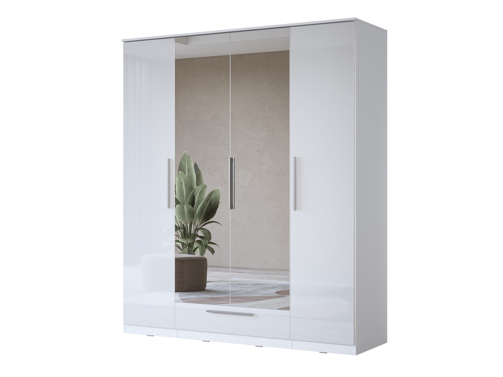 Ormar Torvire 118 (Belo + Sjajno belo)