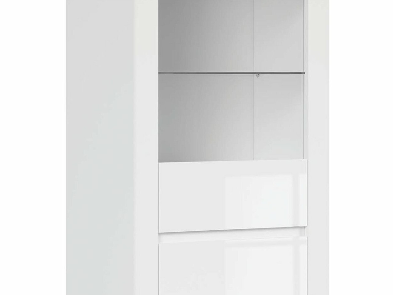 Polica Sonsoru 104 (Belo + Sjajno belo + Вотан храст)