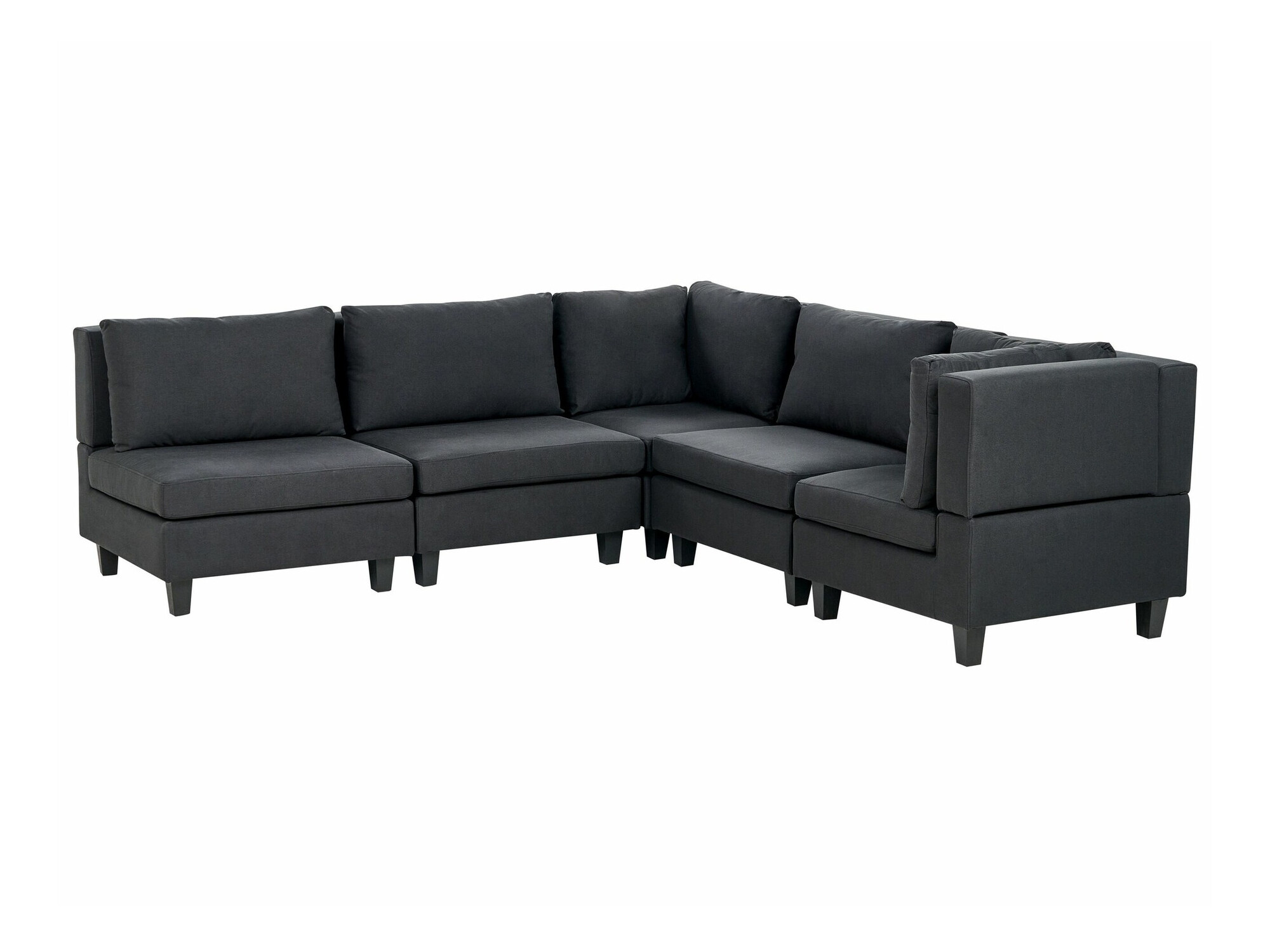 Modularna ugaona garnitura Elbmeli 109 (Crno)