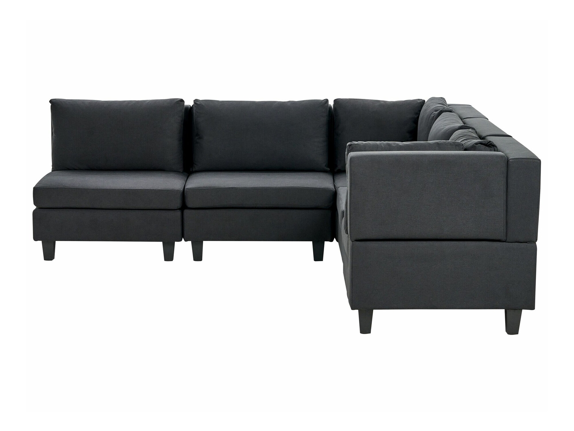 Modularna ugaona garnitura Elbmeli 109 (Crno)