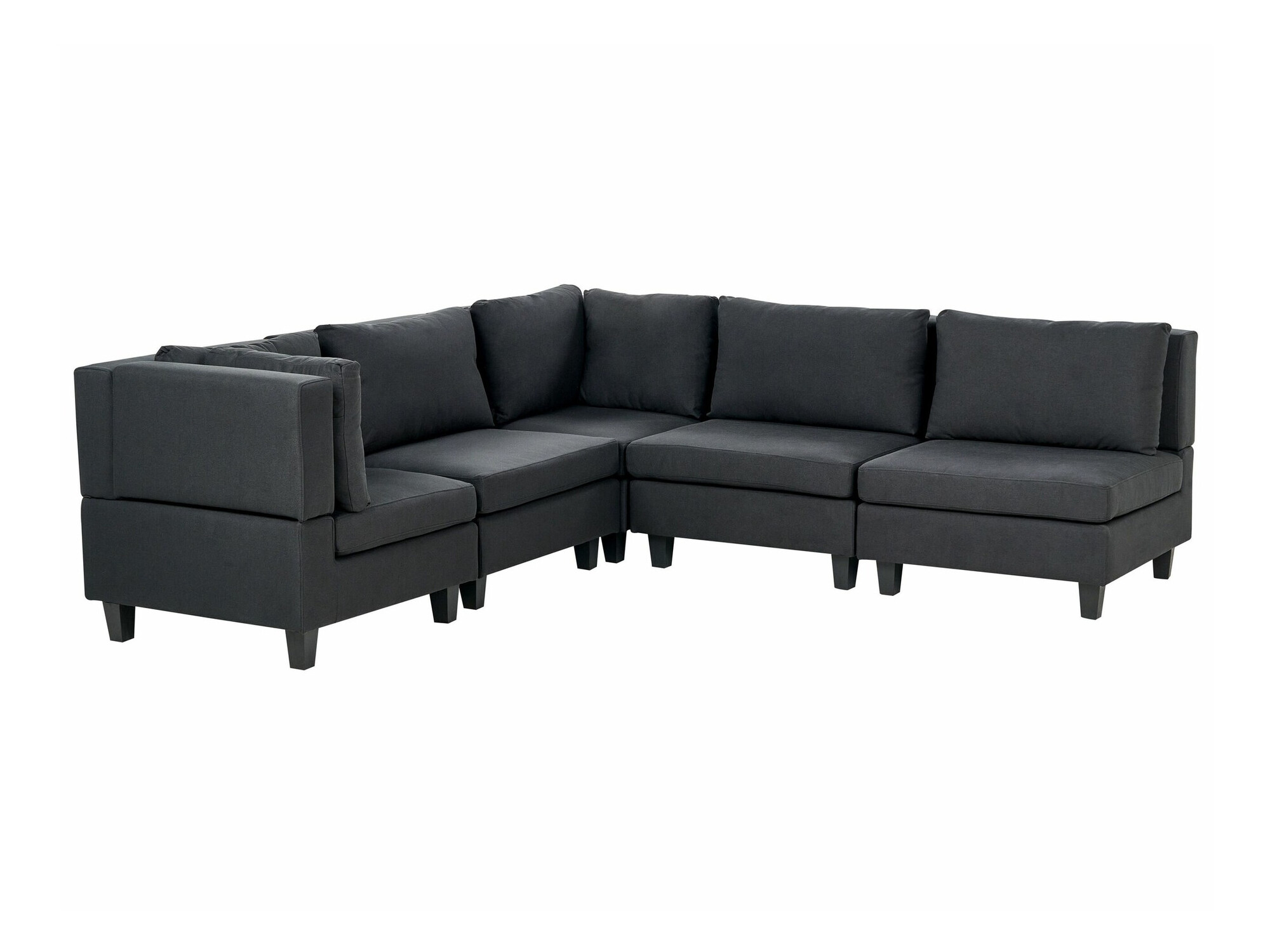 Modularna ugaona garnitura Elbmeli 109 (Crno)