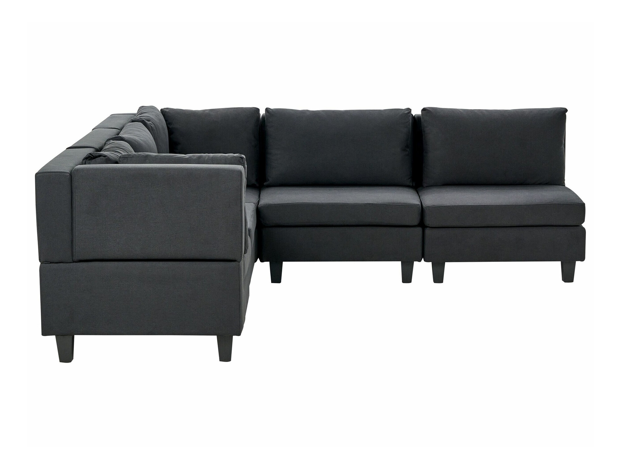 Modularna ugaona garnitura Elbmeli 109 (Crno)
