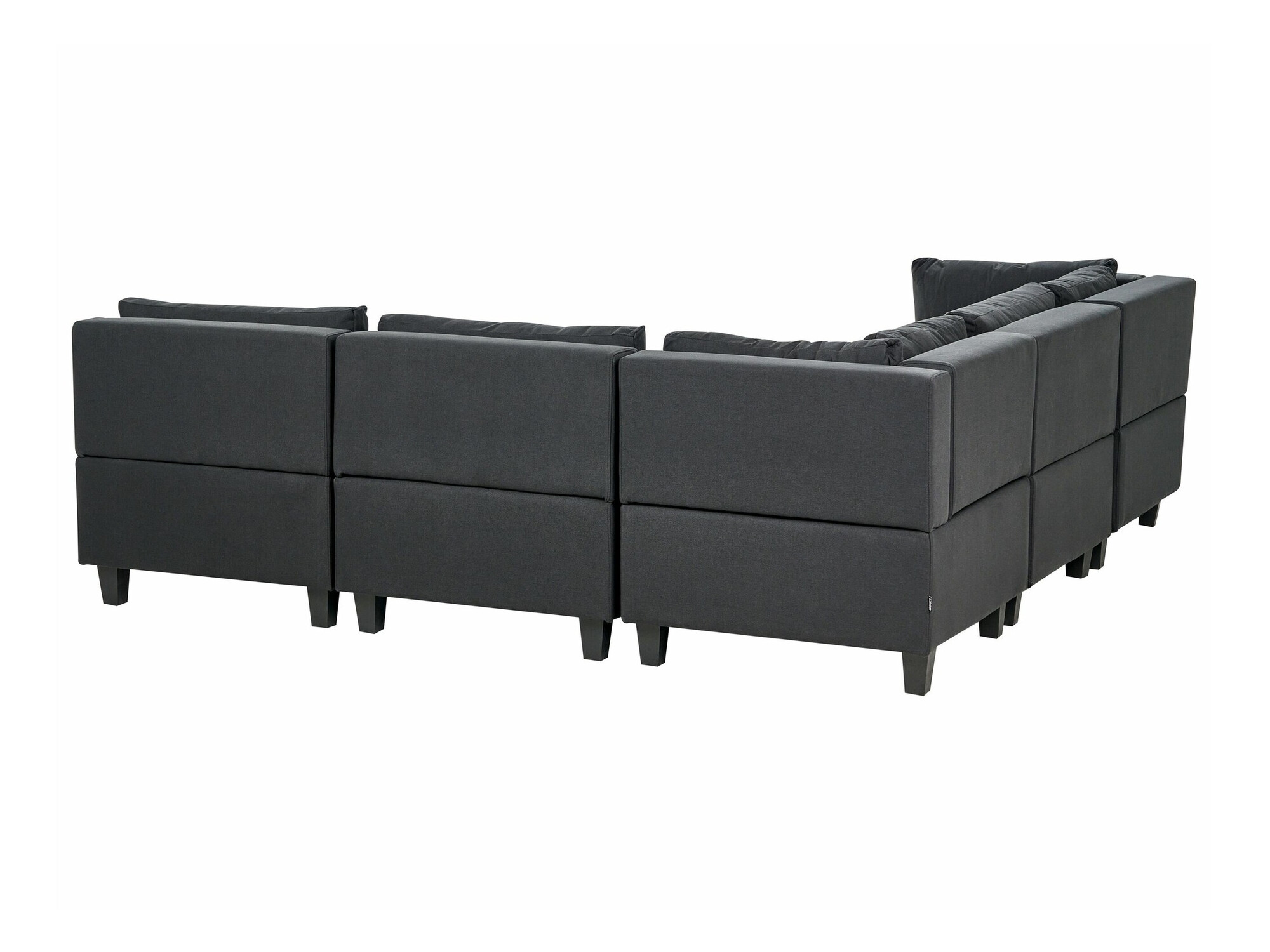 Modularna ugaona garnitura Elbmeli 109 (Crno)