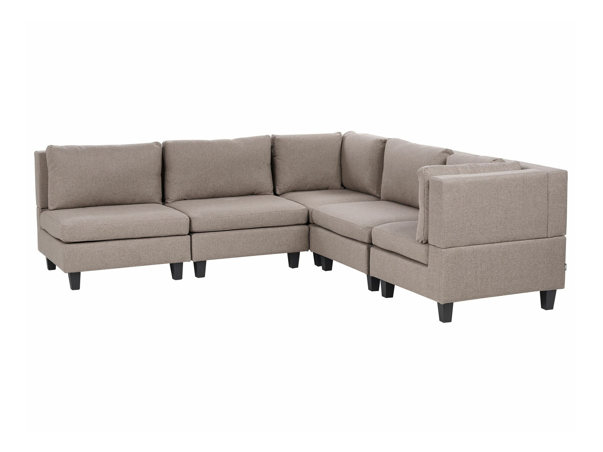 Modularna ugaona garnitura Elbmeli 109 (Smeđa)