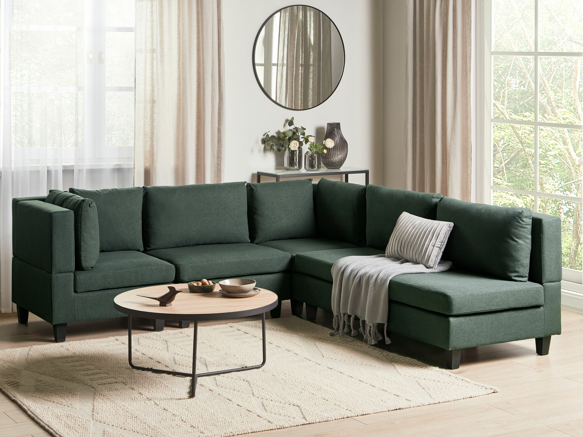 Modularna ugaona garnitura Elbmeli 109 (Zelena)